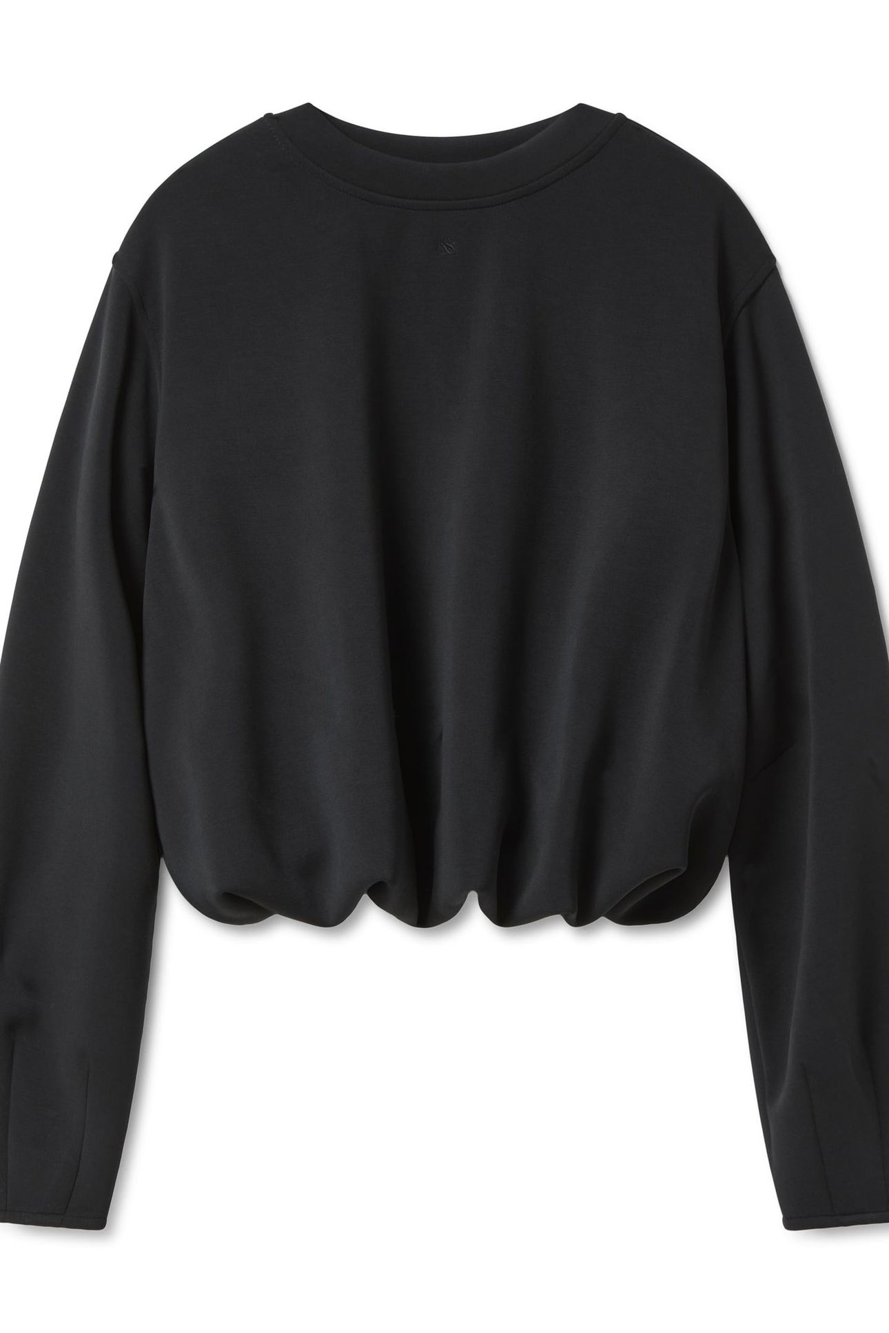 BUBBLE HEM CREWNECK BLACK NIGHT 4