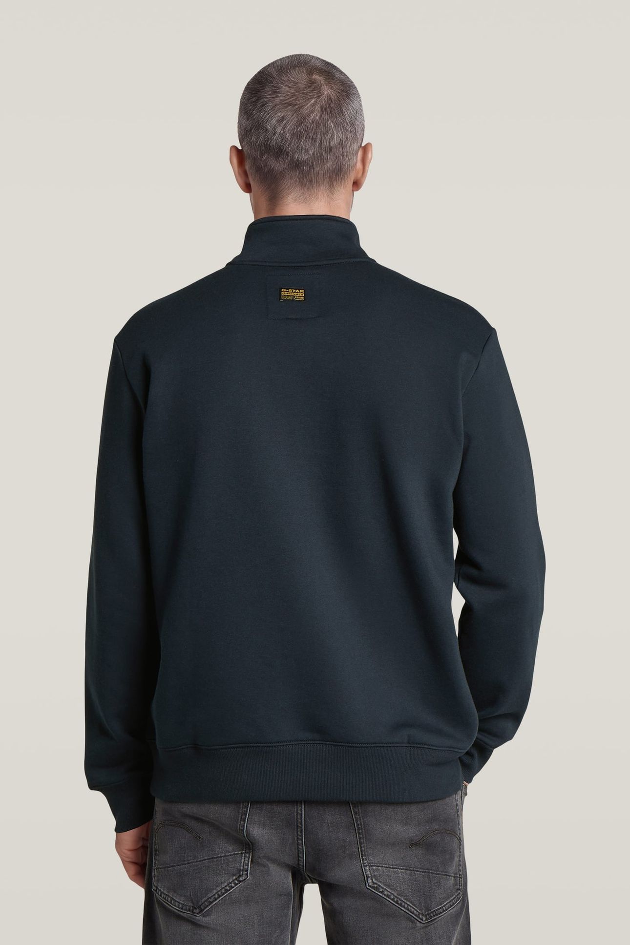 CORE HALF ZIP STAND UP COLLAR SWEAT L/S BLUE 2