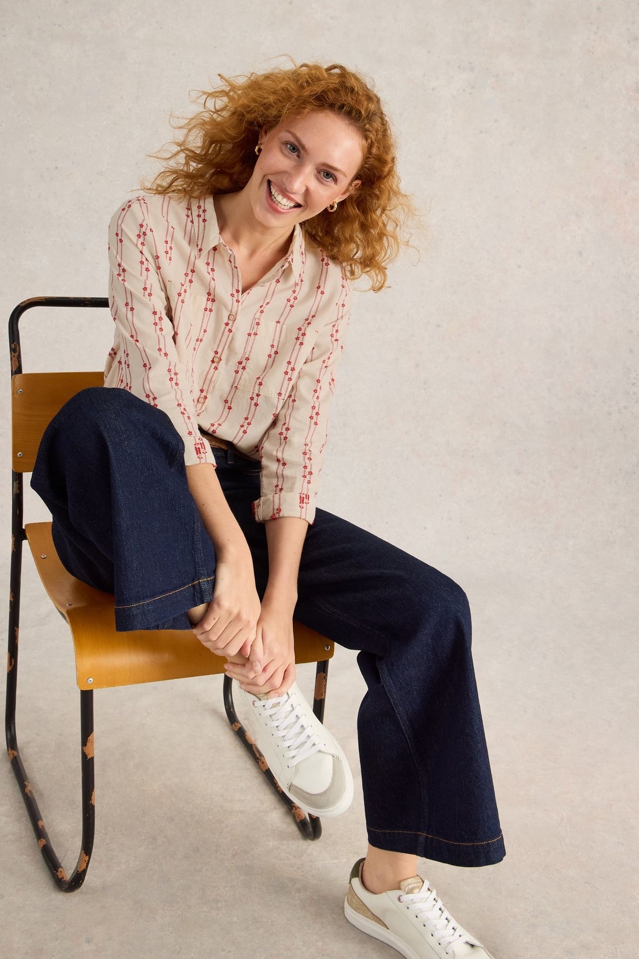 SOPHIE ORGANIC COTTON SHIRT PINK MULTI 6