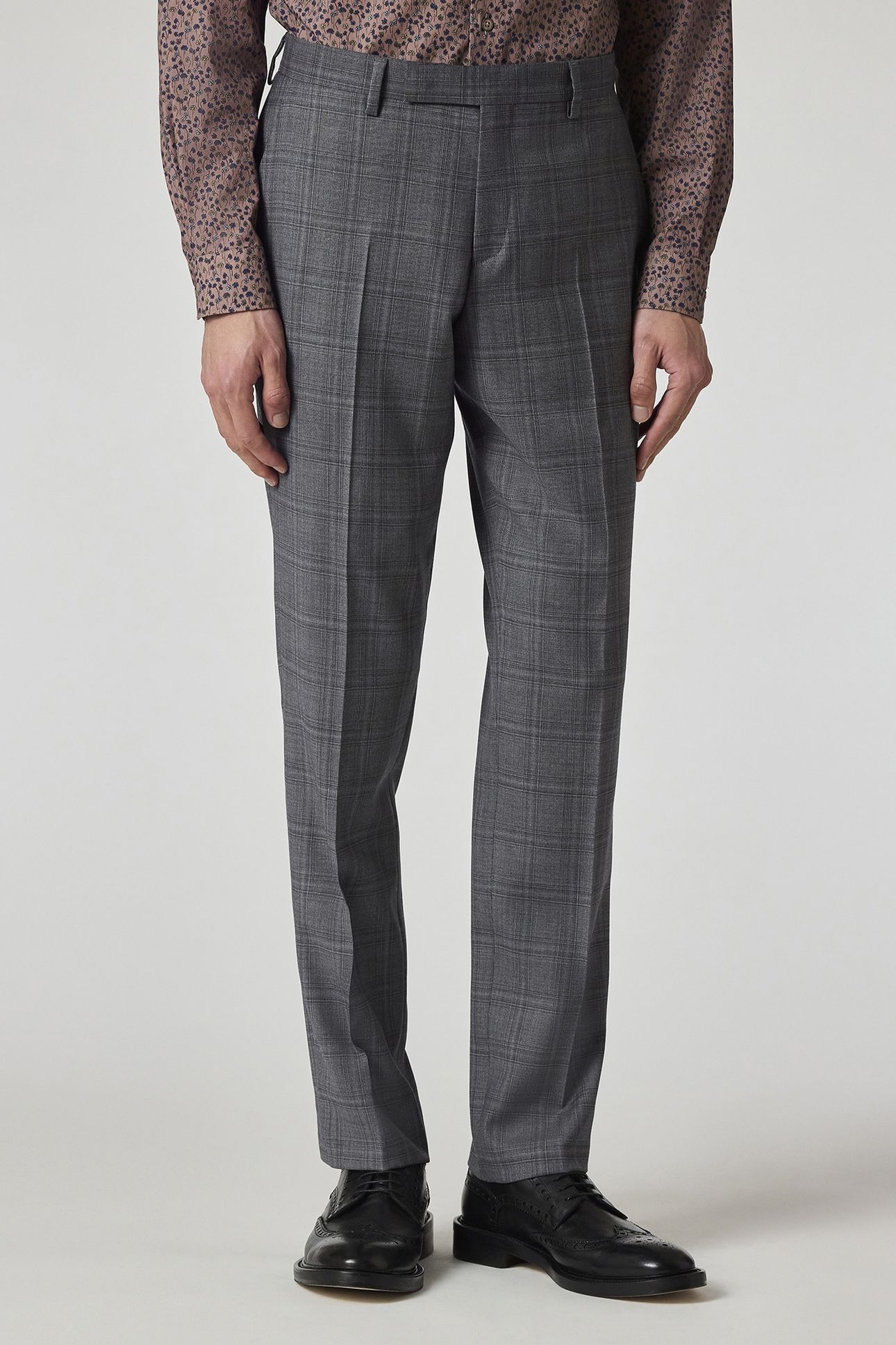 MENS TAILORED FIT 3PC 2 BUTTON SUIT GREY 1