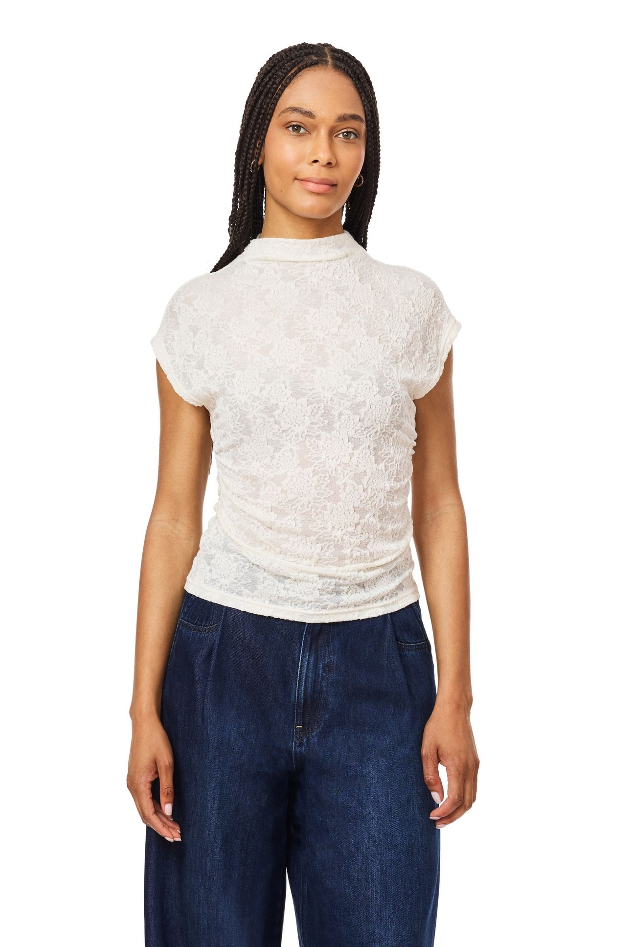 DOLMAN SLEEVE TOP ANTIQUE WHITE 1