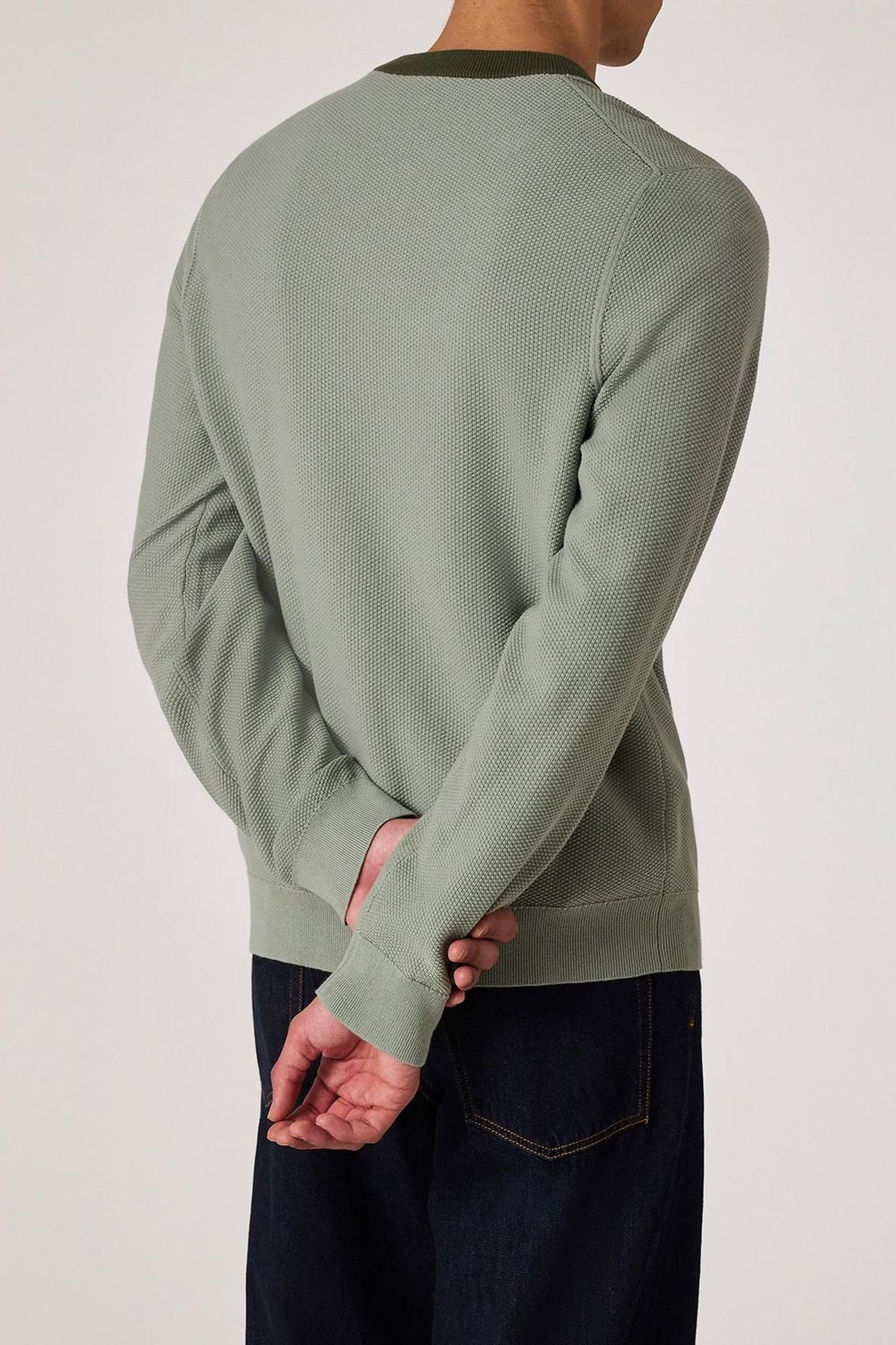 MENS SWEATER CREW NECK GREEN 2