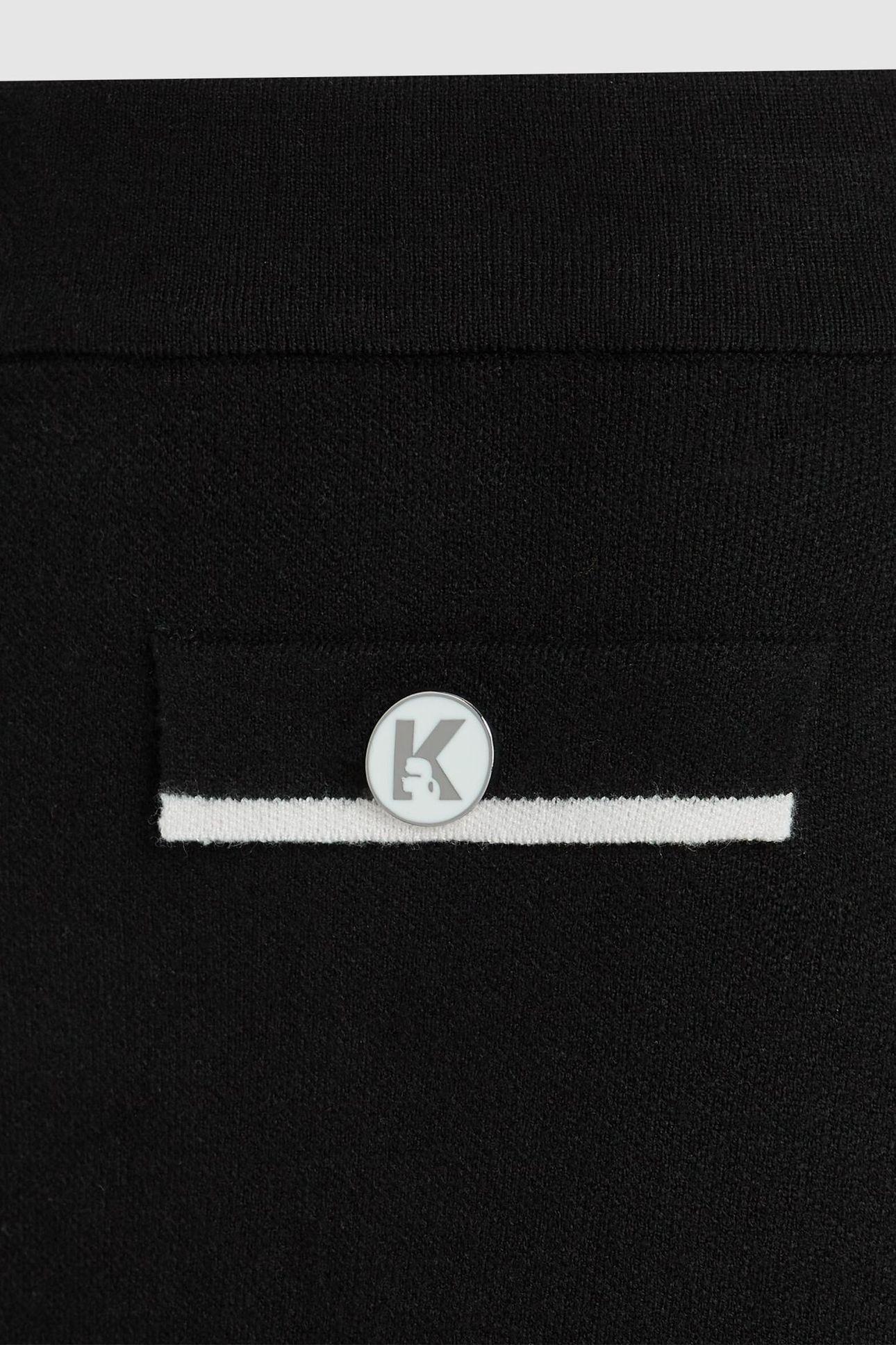 FANCY BUTTONS KNIT SKIRT BLACK 5