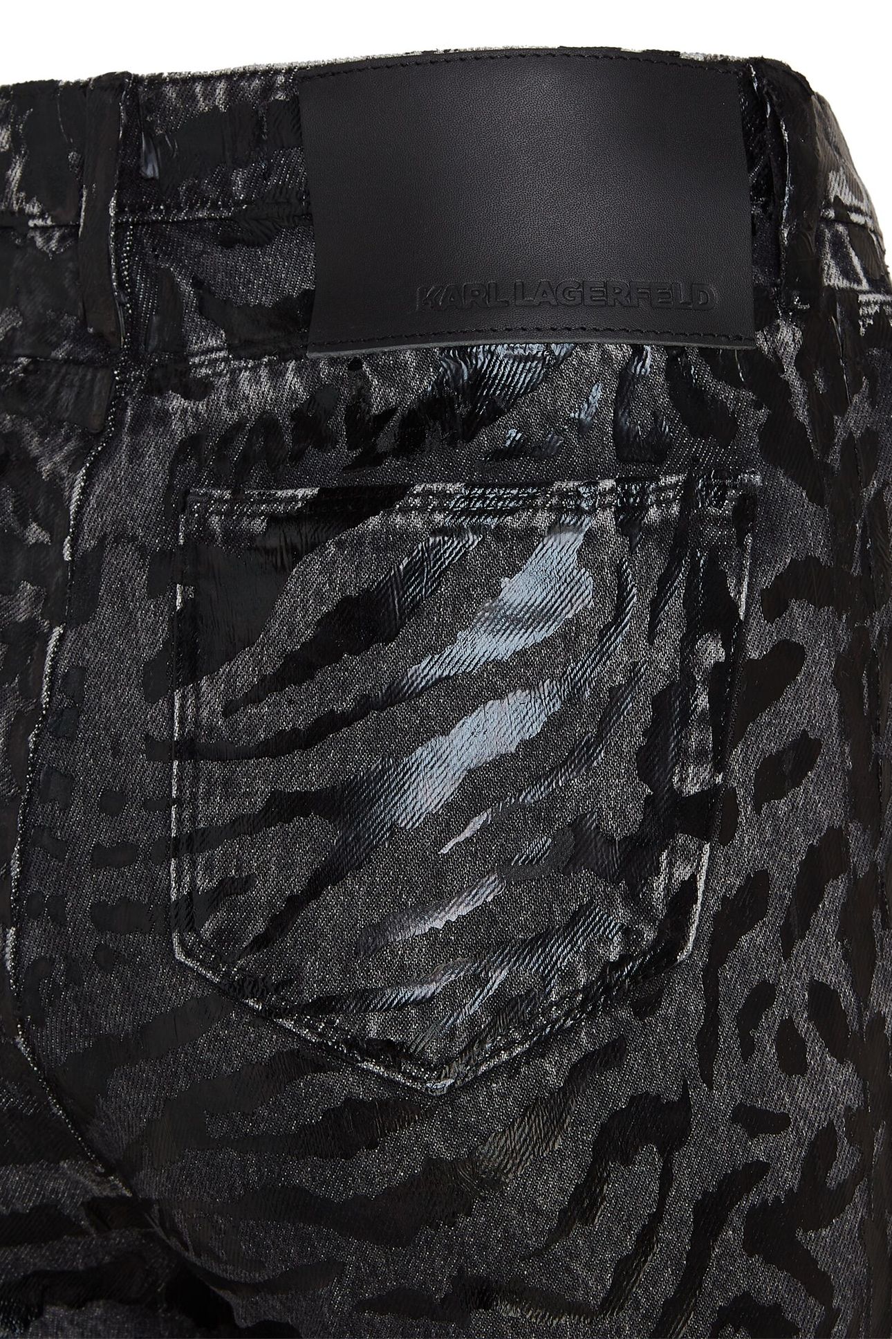AOP STRAIGHT DENIM PANTS BLACK PRINTED DENIM 6