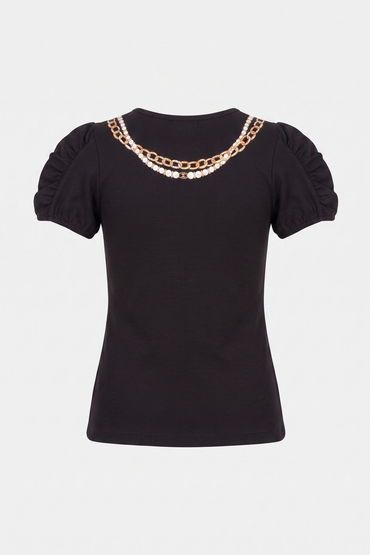 GIRL'S T-SHIRT IN JERSEY SARTORIAL LOGO BLACK 3