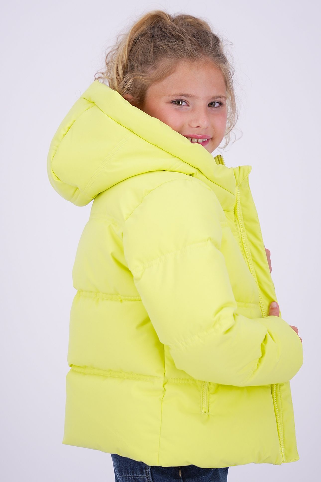 GIRLS TIZIA JACKET OUTDOOR FADED LIME 3
