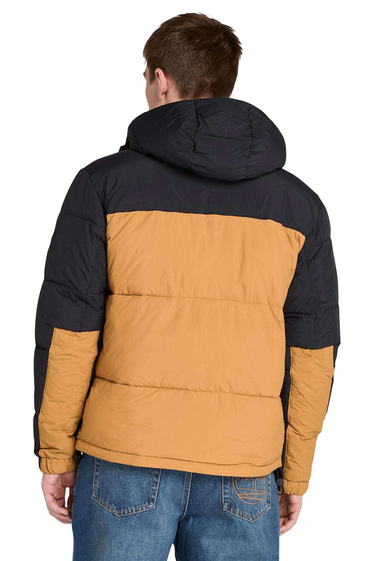 DURABLE WATER REPELLENT PUFFER JACKET BLACK/WHEAT 2