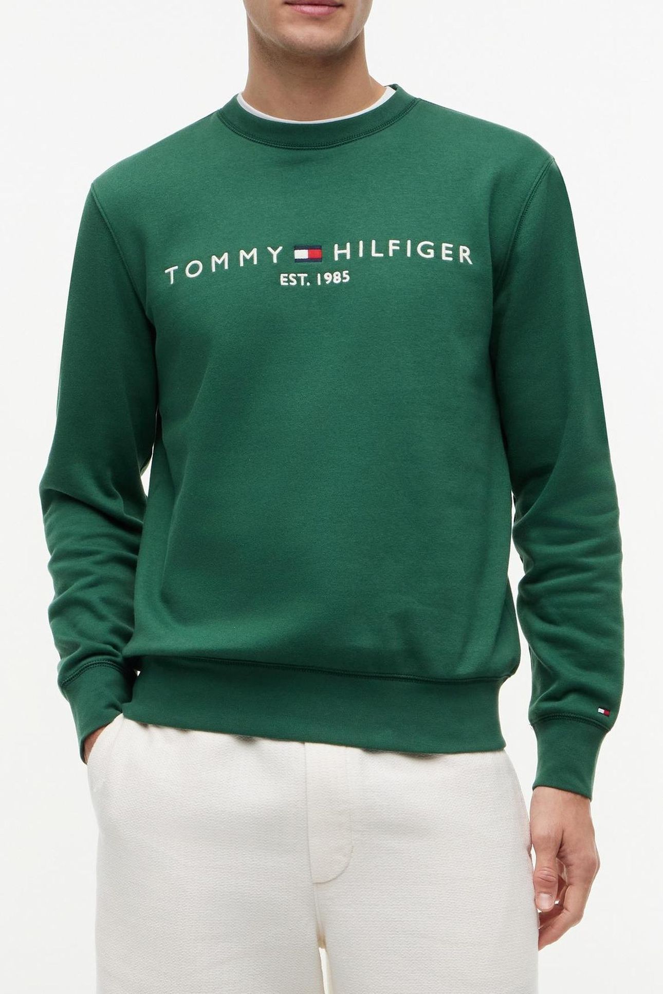 TOMMY LOGO SWEATSHIRT STREET GREEN 1