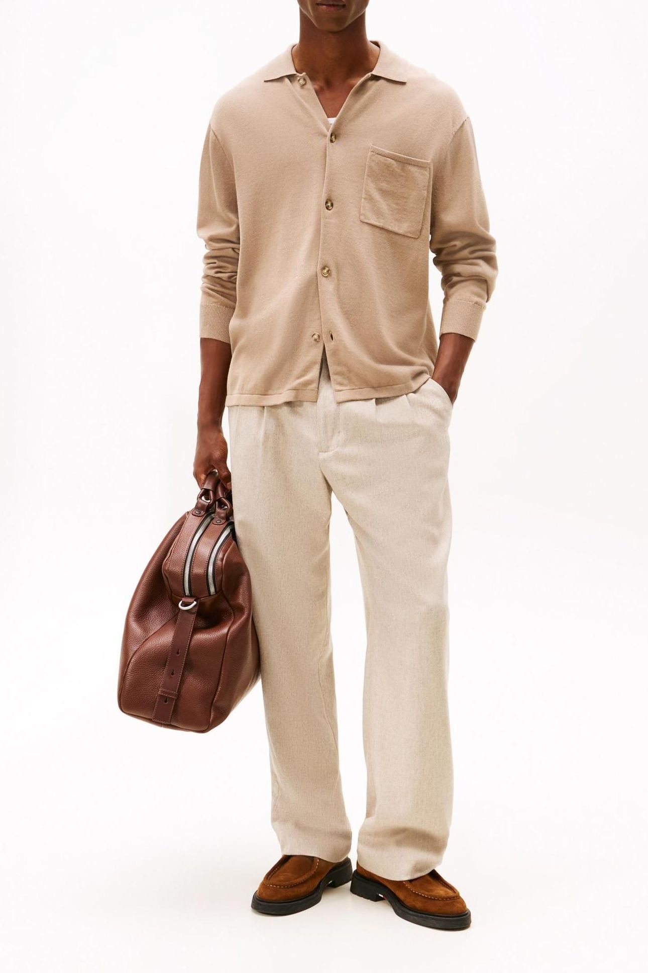 ESSENTIAL COTTON LS COASTAL TAUPE 1
