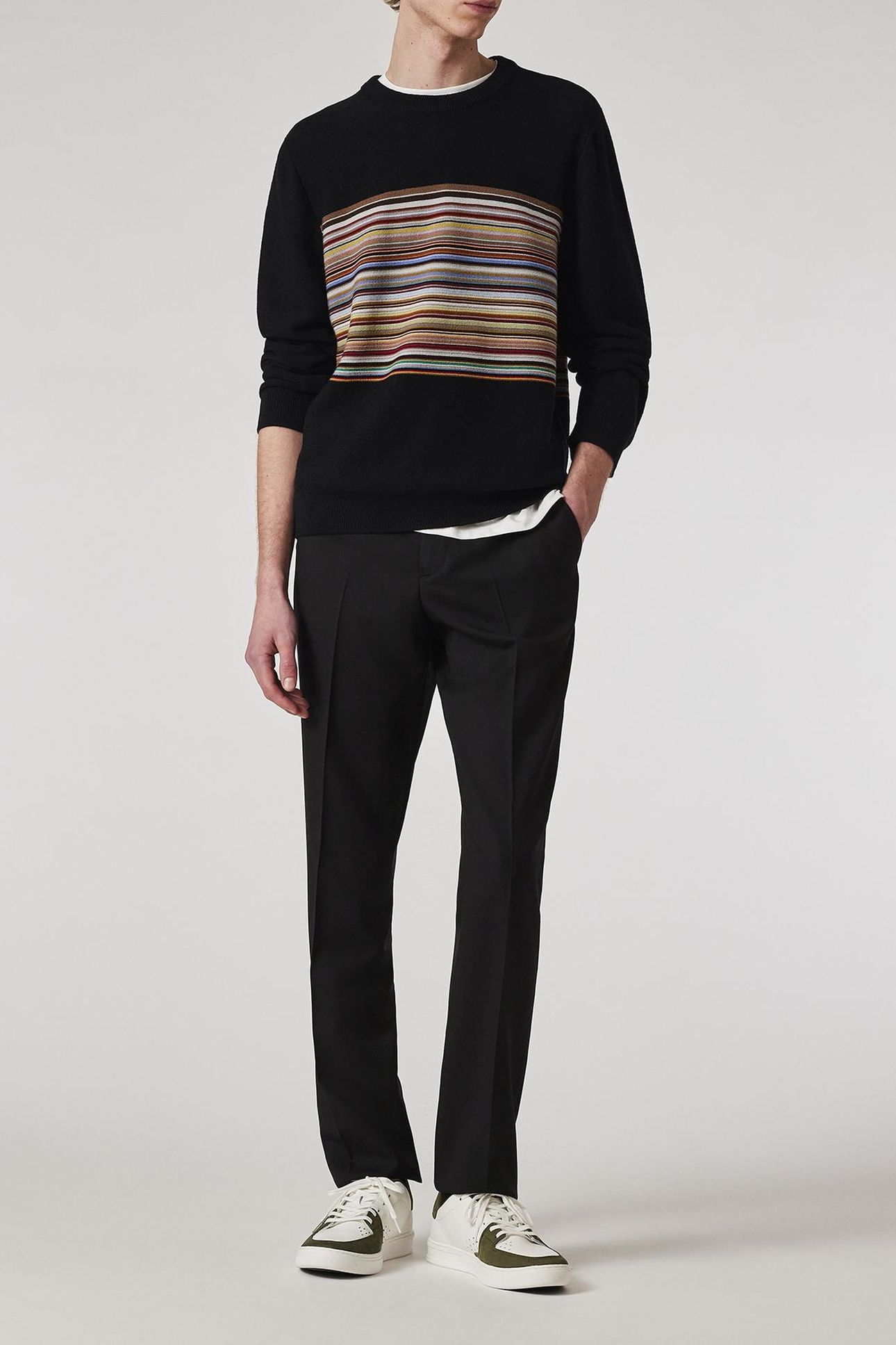 MENS SWEATER CREW NECK BLACK 2