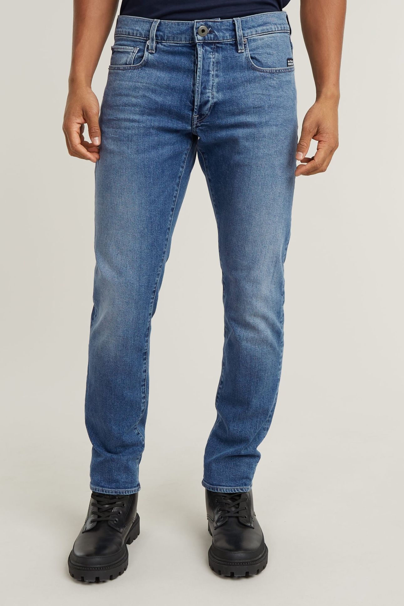 3301 REGULAR TAPERED MEDIUM BLUE 1