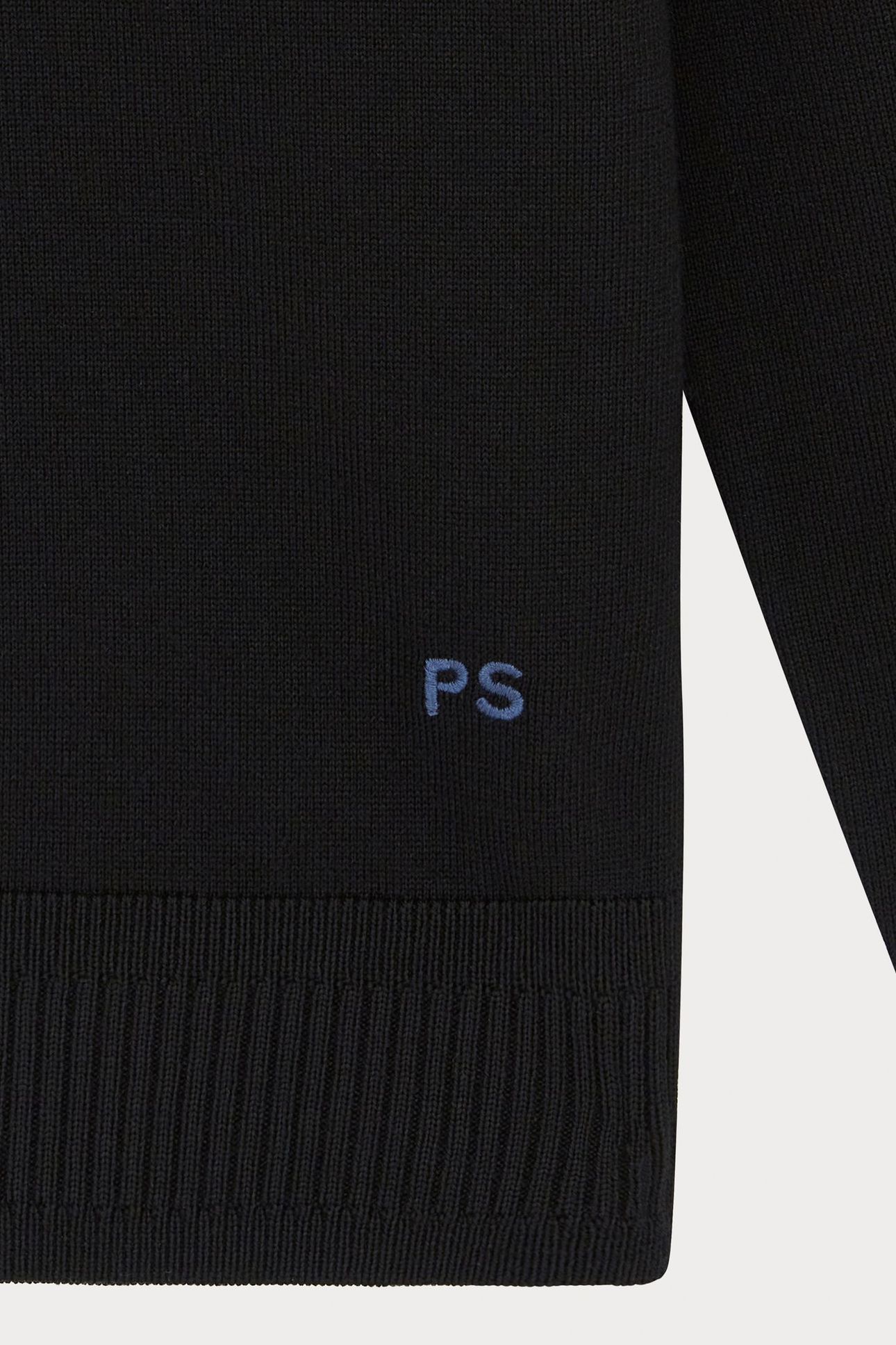 MENS SWEATER ZIP NECK BLACK 8