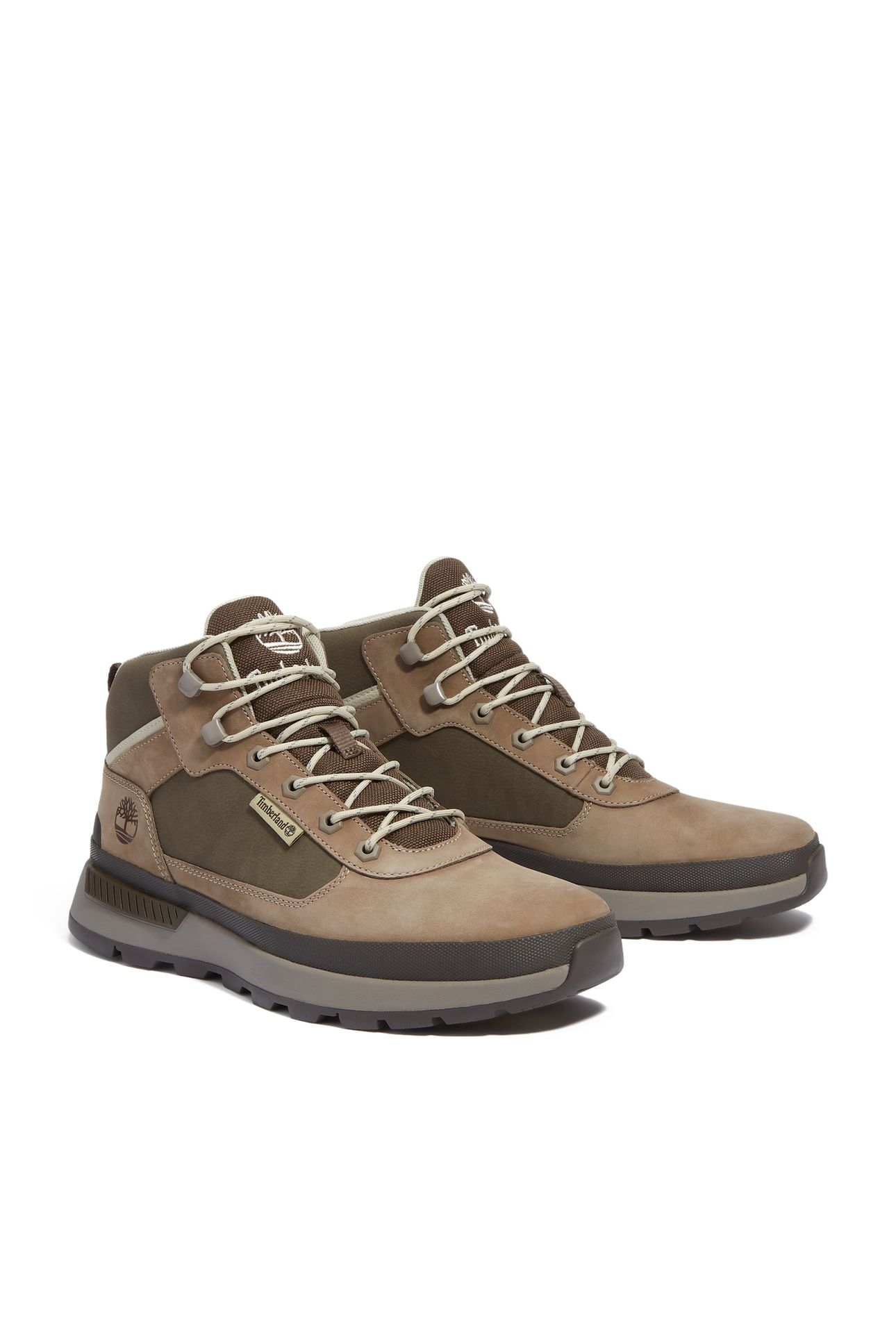 FIELD TREKKER MID LACE UP SNEAKER MD GREY NUBUCK BROWN 3