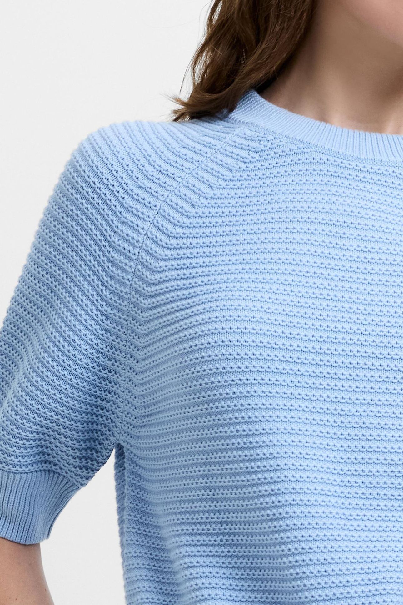 LILY MOZART SS HIGH NECK KNIT PRETTY BLUE 4