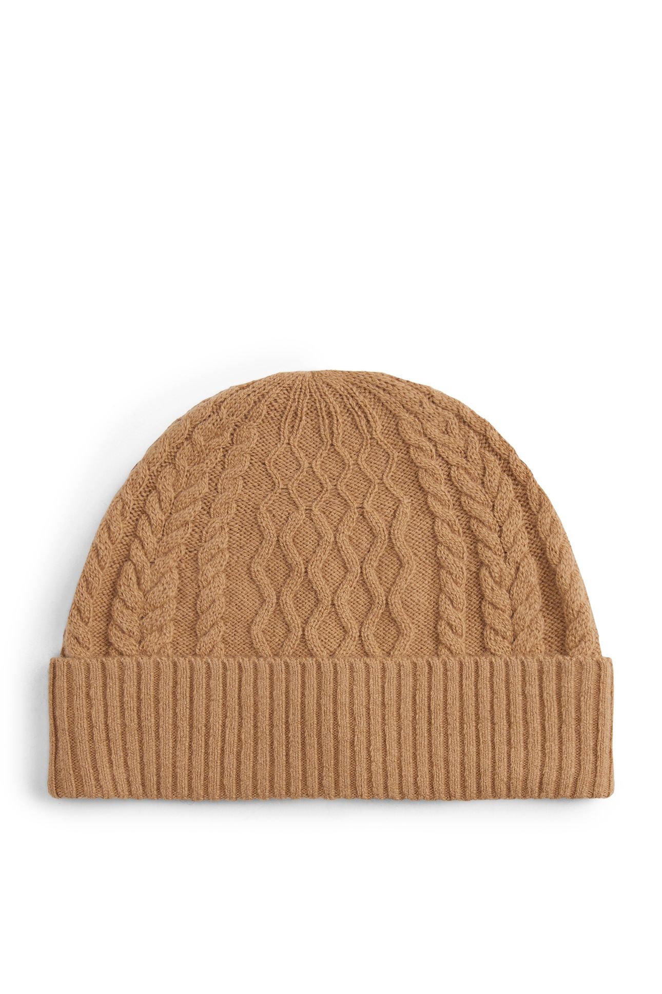 TH CREST KNIT BEANIE TIMELESS CAMEL/SPACE BLUE 2