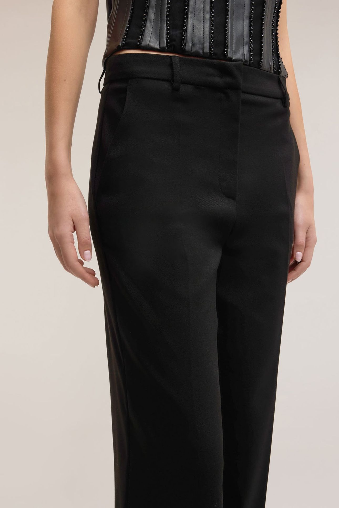 PALAZZO PANTS MIXED LUREX SMART COUTURE BLACK 5