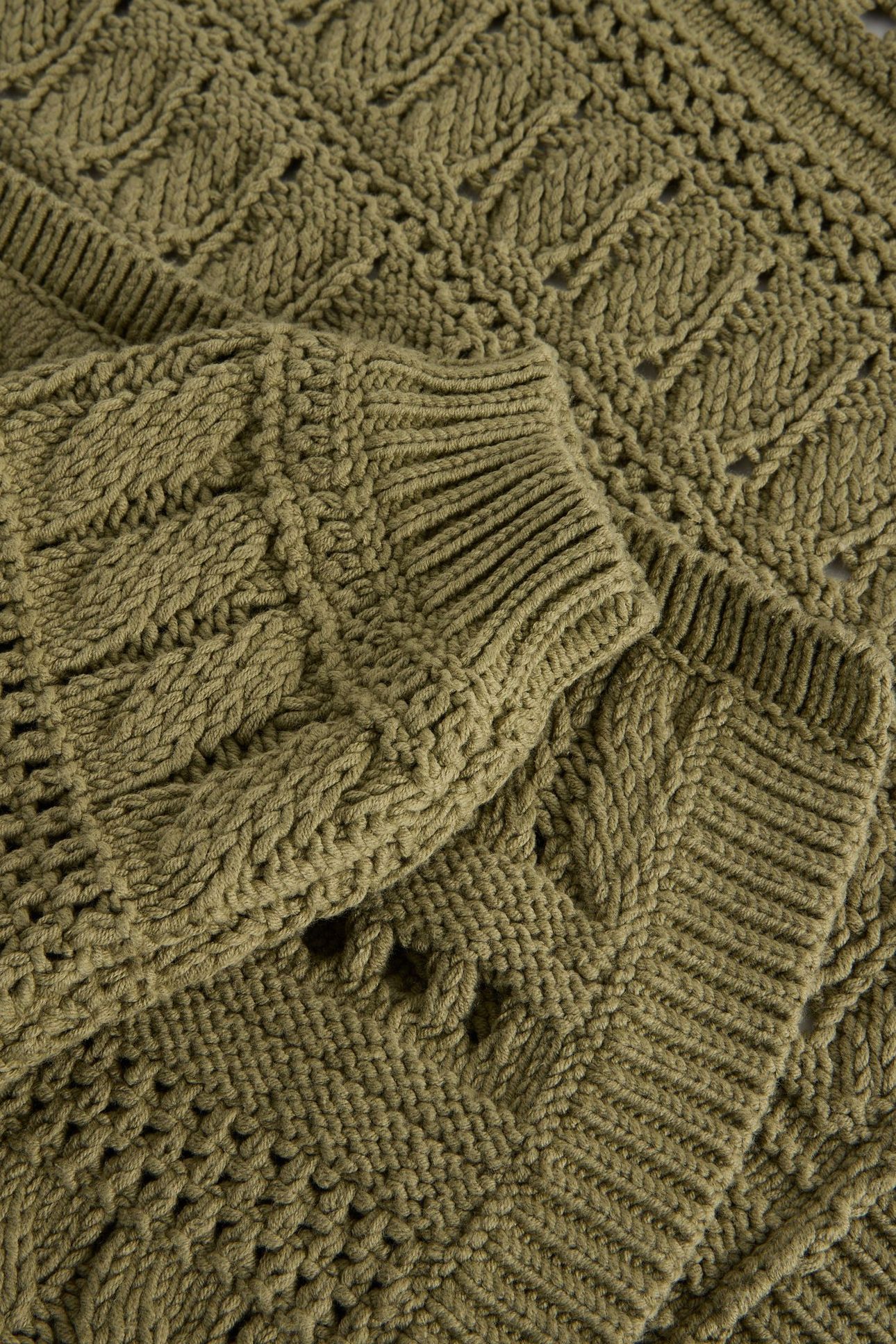 CASEY CROCHET CARDI KHAKI GREEN 6