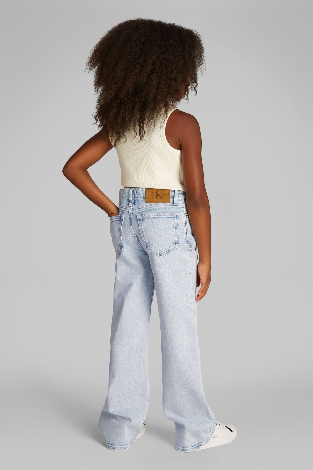 GIRLS WIDE LEG CLEAN SKY BLUE 2
