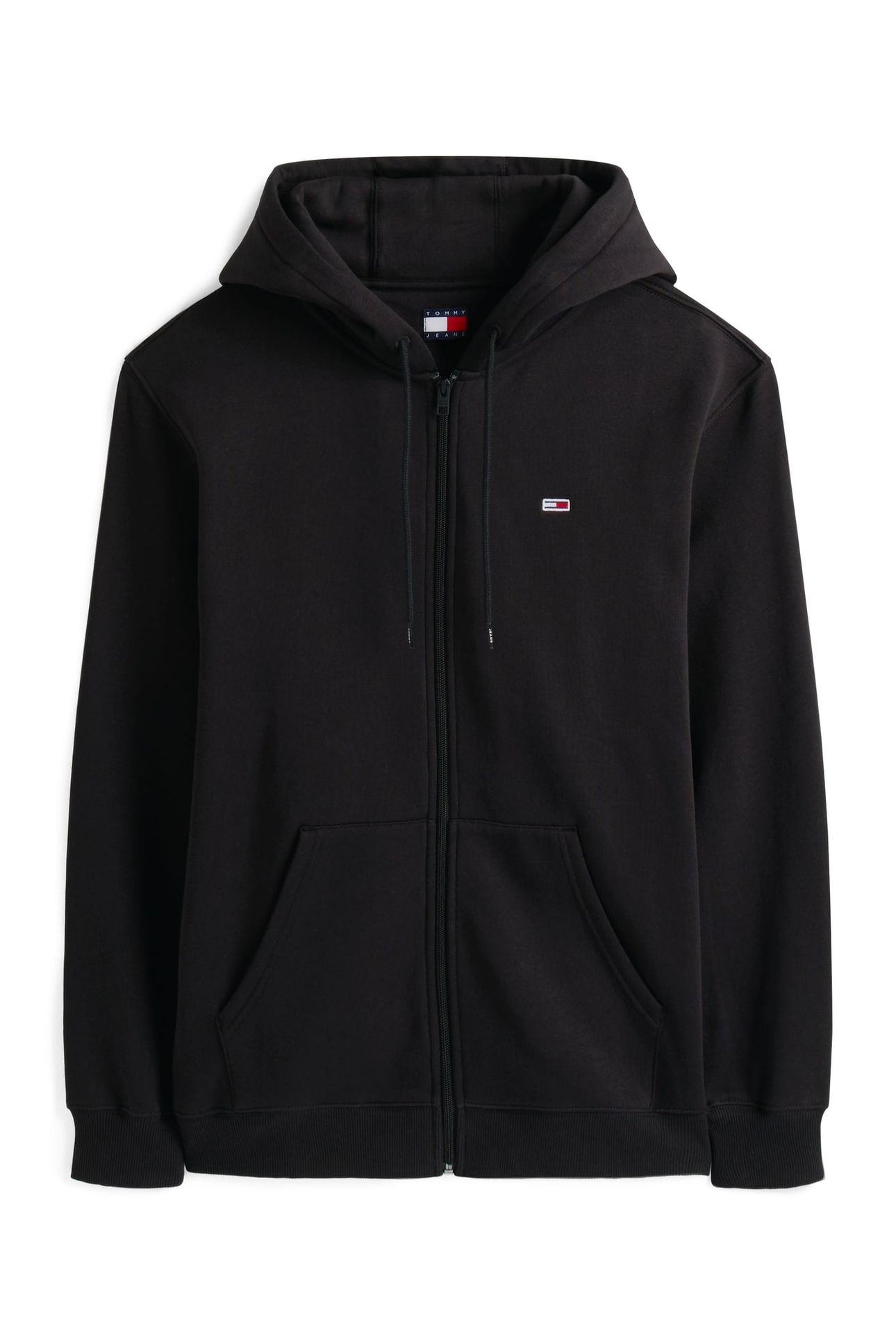 TJM REG FLAG ZIP THRU BLACK 4