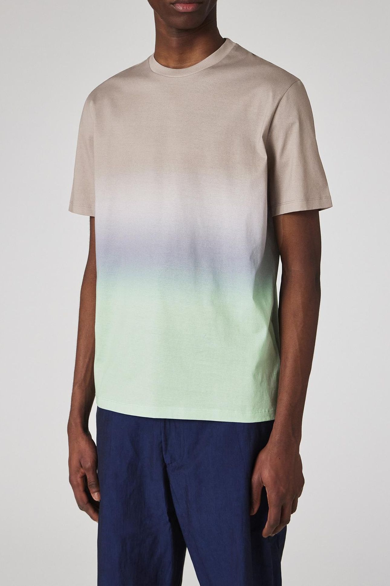 MENS STRIPE PRINT TSHIRT MAUVE 1