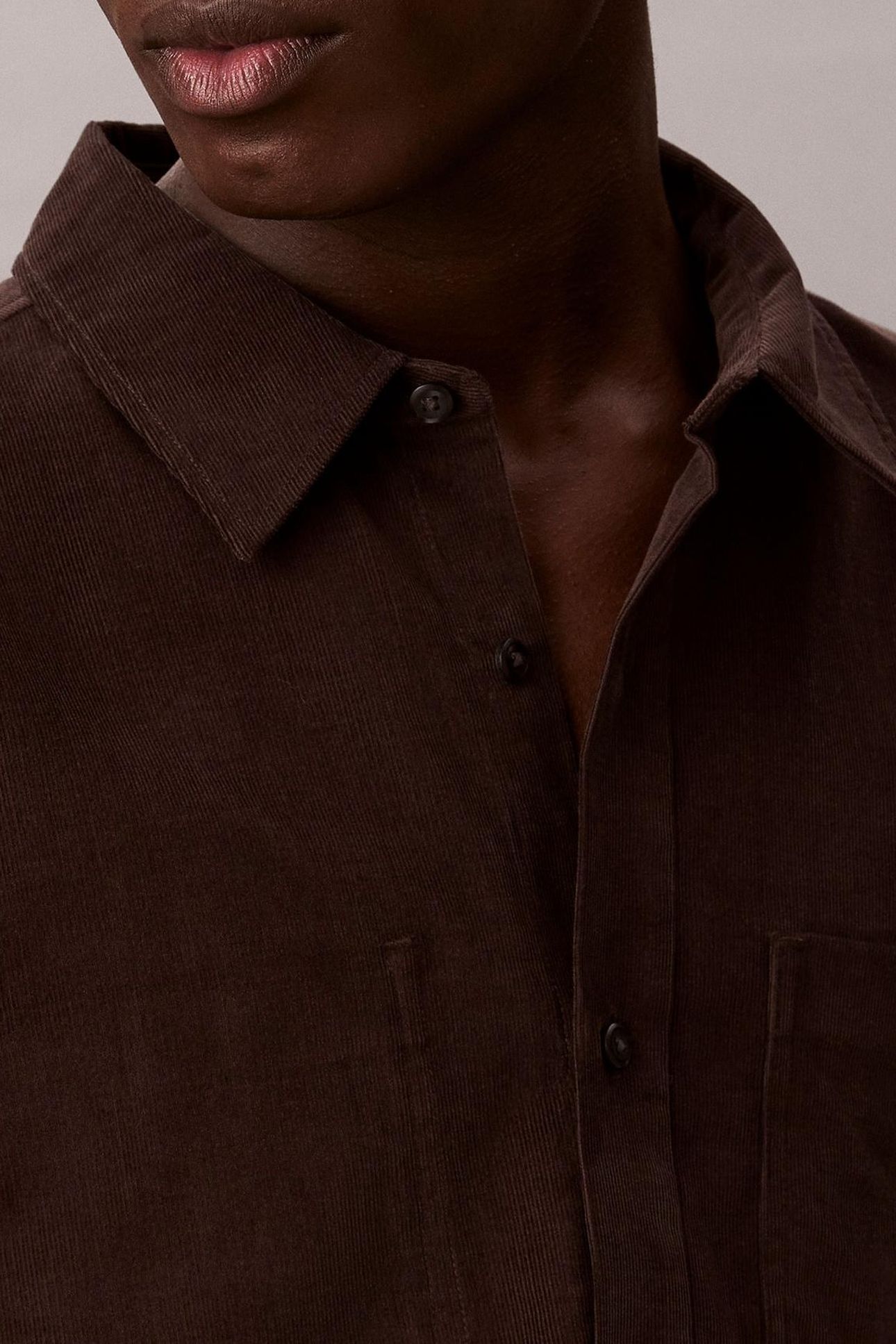 LS CORDUROY EASY SHIRT CHOCOLATE TORTE 6