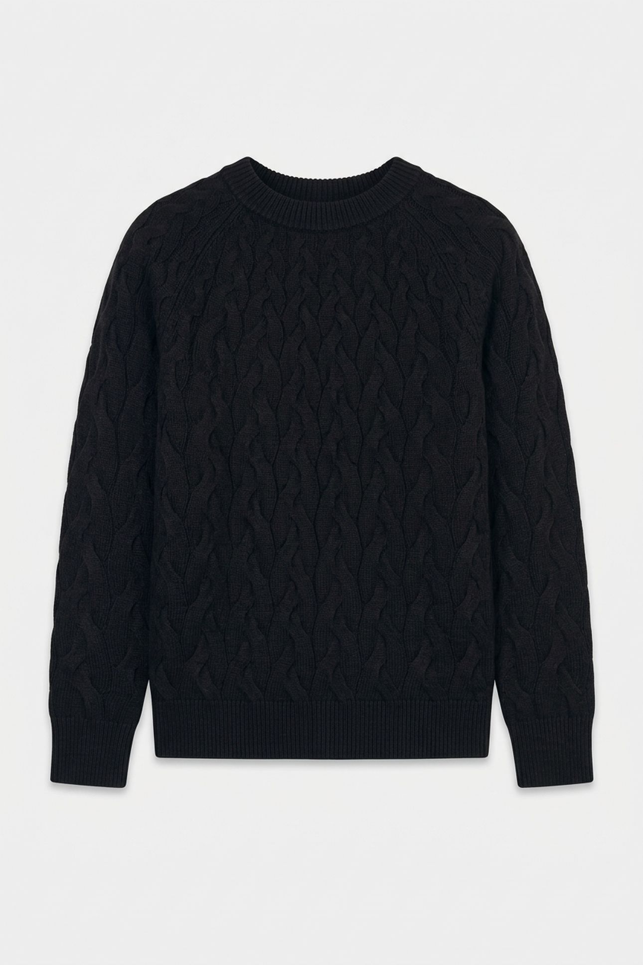 LS LAMBSWOOL BLEND CREW BLACK 3