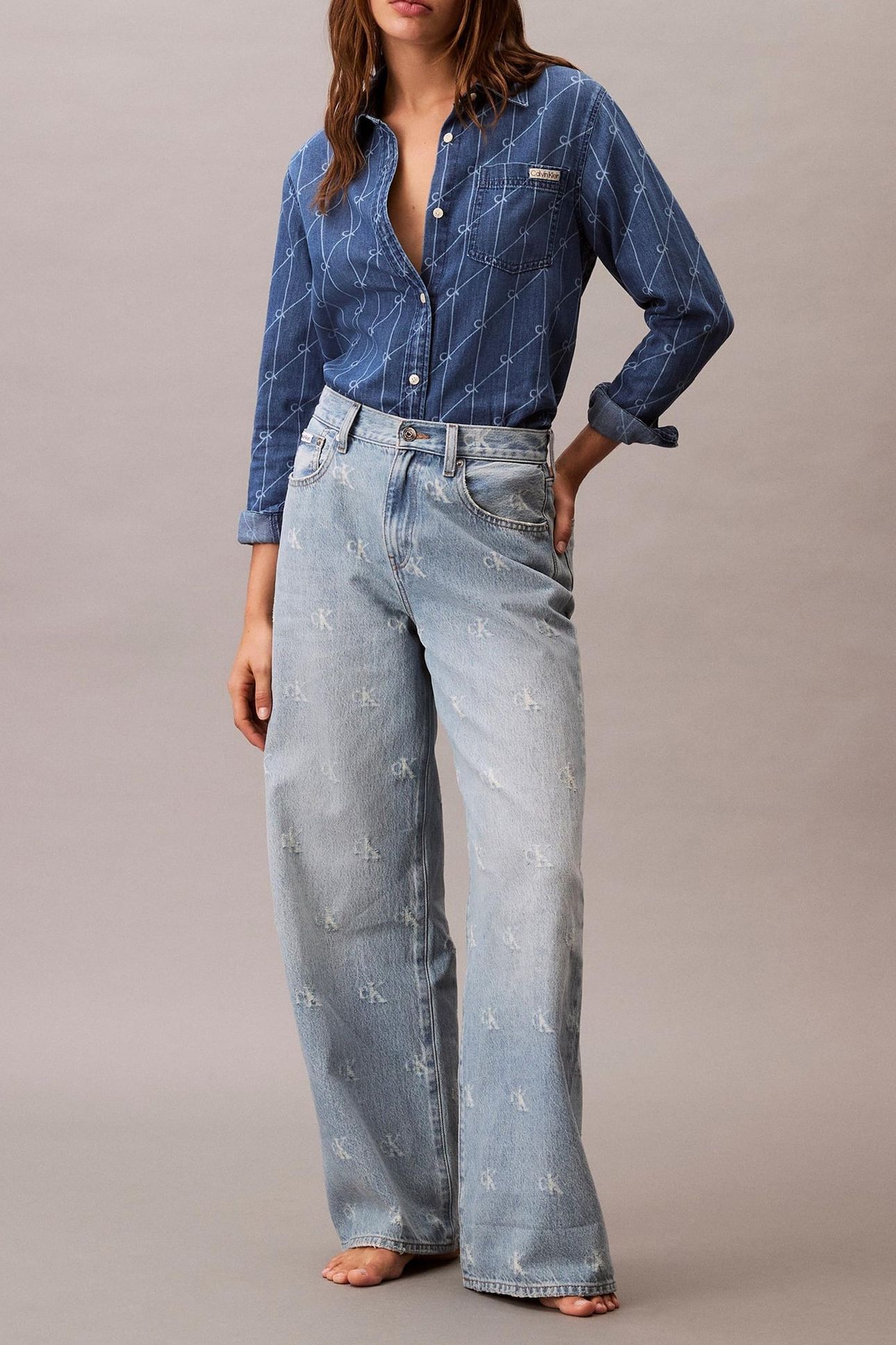 THE WIDE LEG DISTRESSED INDIGO 1