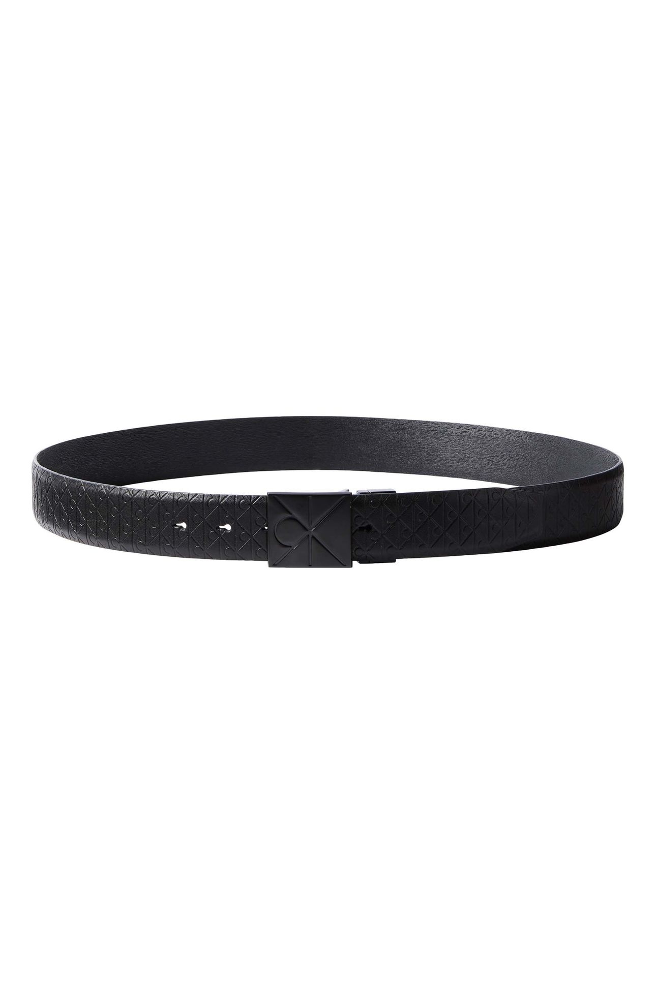 EMBLEM PLAQUE SMOOTH BELT BLACK/BLACK AOP/BLACK 2