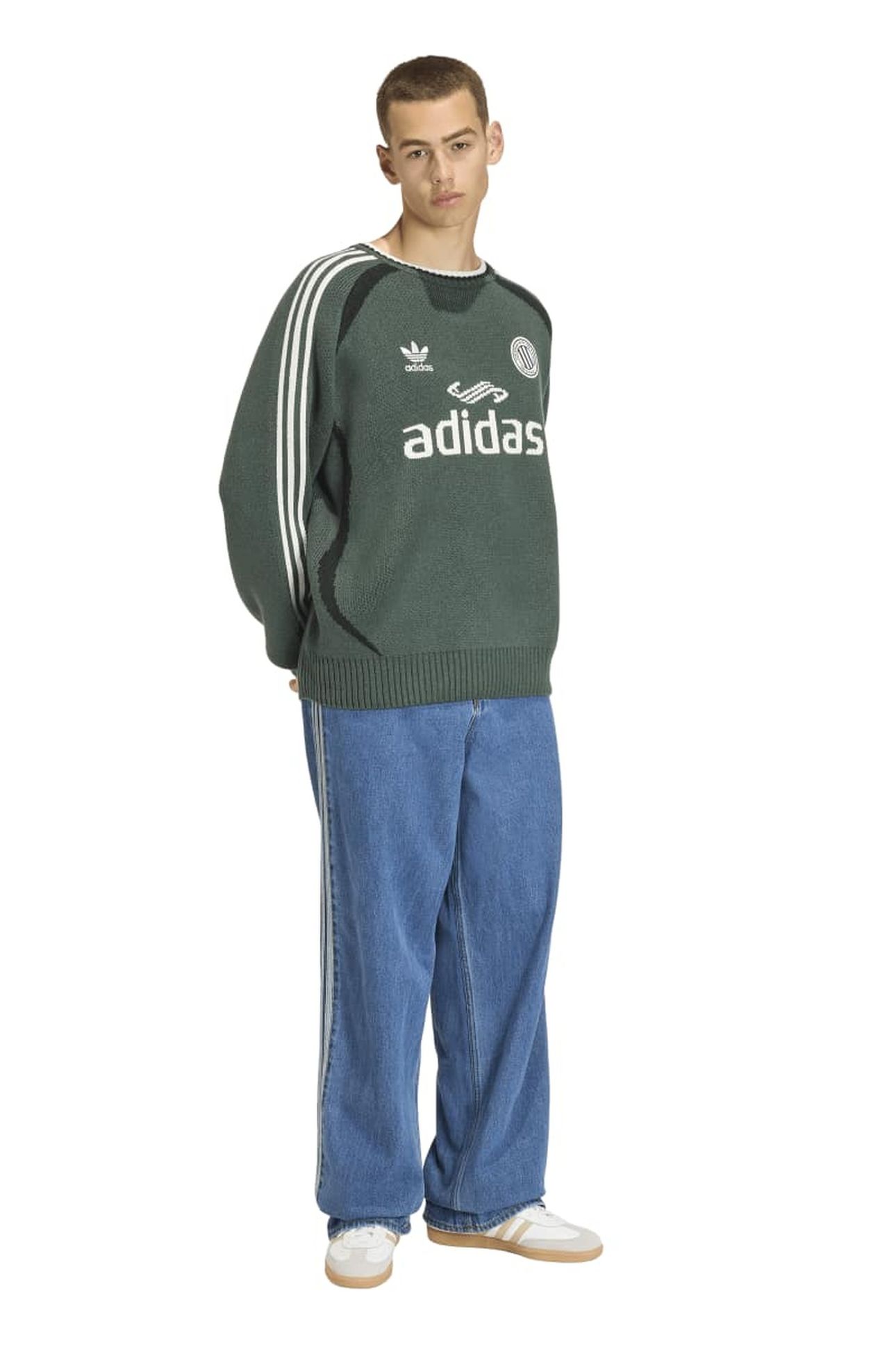 UNISEX ADICOLOR BLOKECORE PULLOVER MINERAL GREEN 8