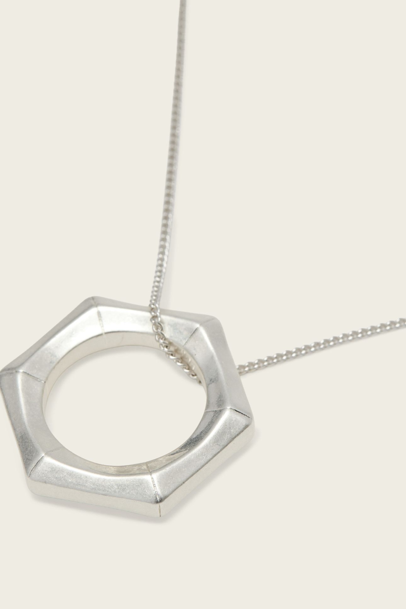CLARA LRG NECKLACE WARM SILVER 4