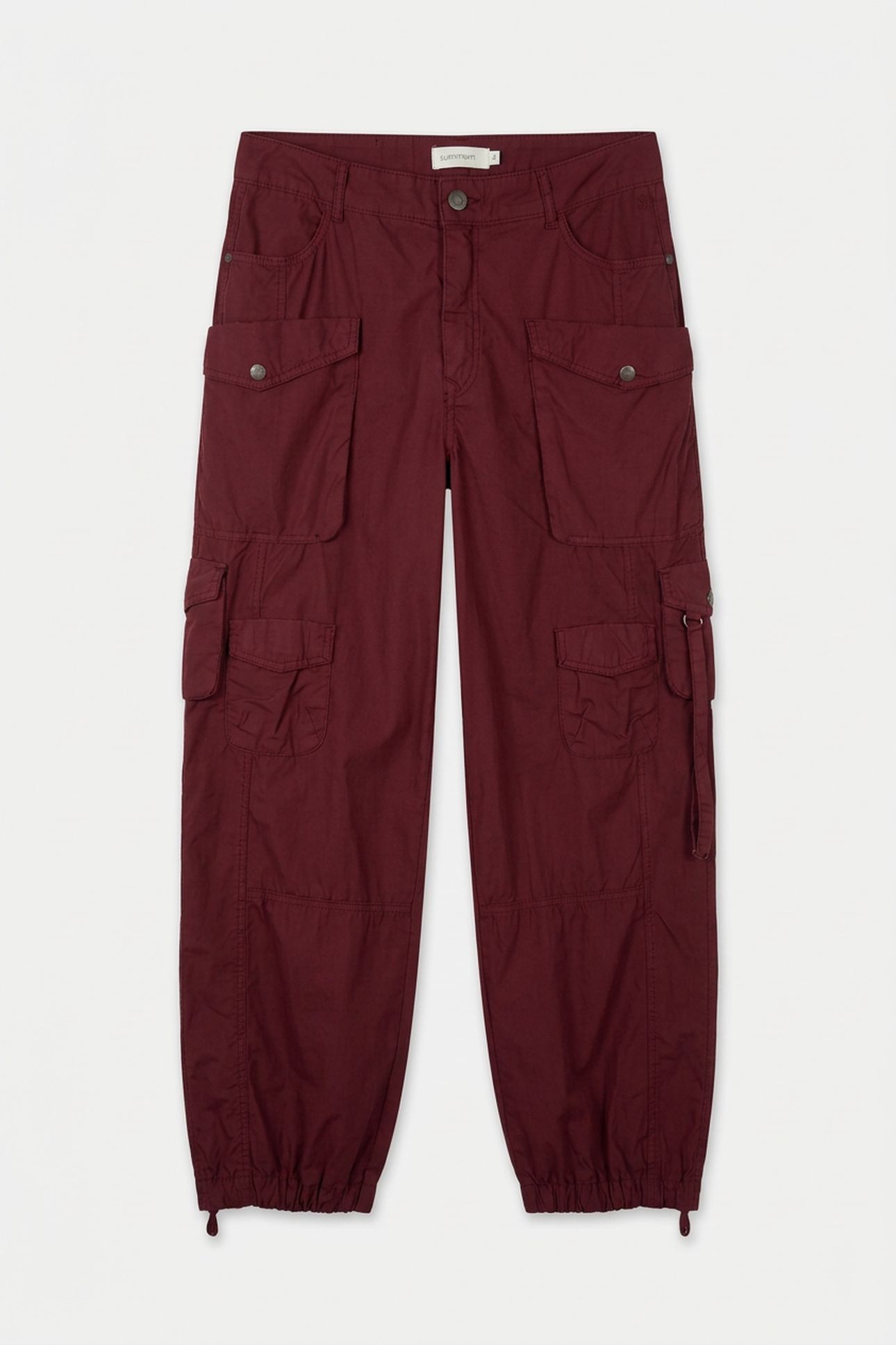 LOOSE CARGO PANTS LT CRISPY PLAIN WEAVE CASSIS 3