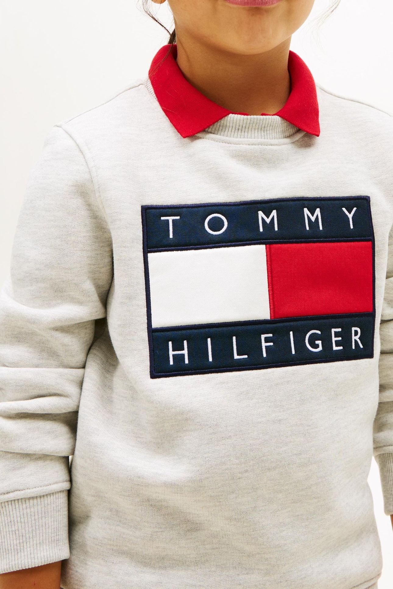 UNISEX HERITAGE FLAG SWEATSHIRT LIGHT GREY HEATHER 6