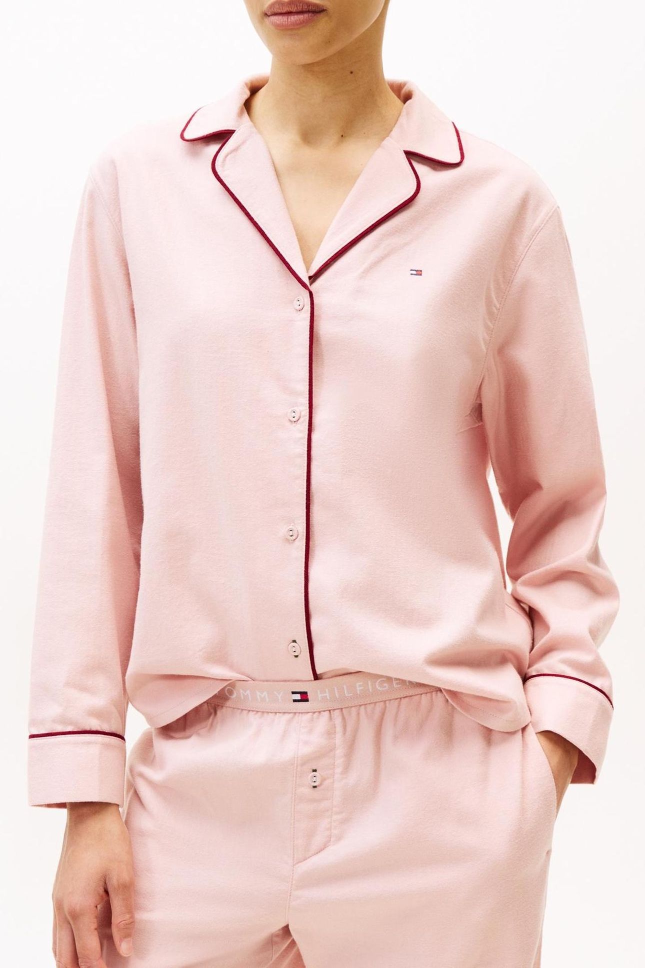 SOLID LOOSE FLANNEL SHIRT FOGGY PINK 3