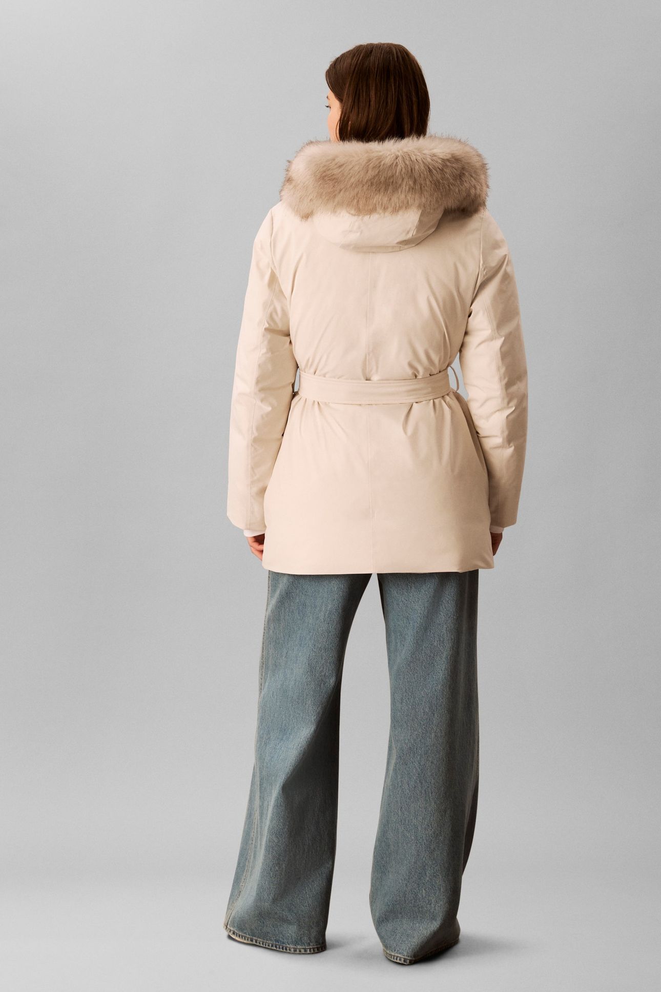 BELTED MATTE QUILTED COAT CHALK 3