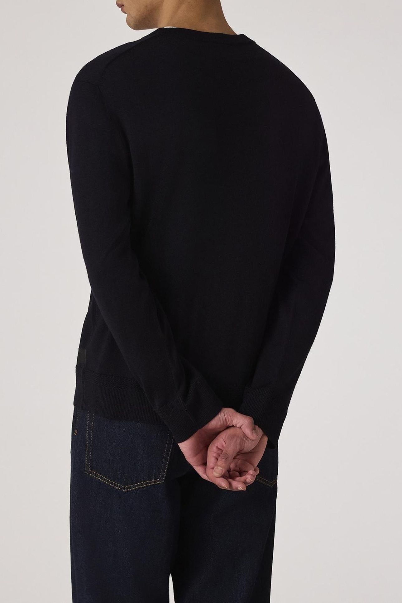 MENS SWEATER CREW NECK VERY DARK NAVY 3