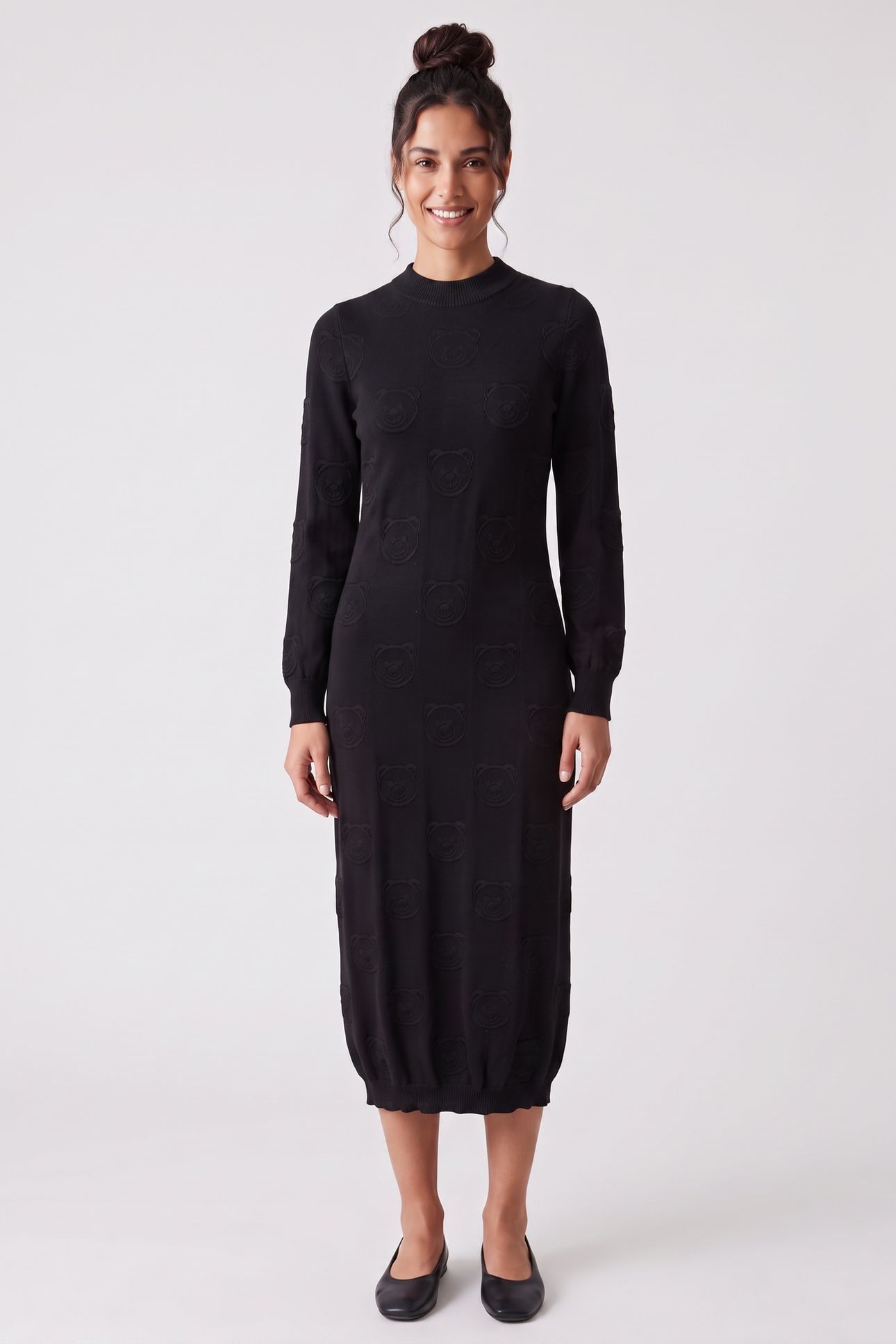 KNIT DRESS BLACK 1