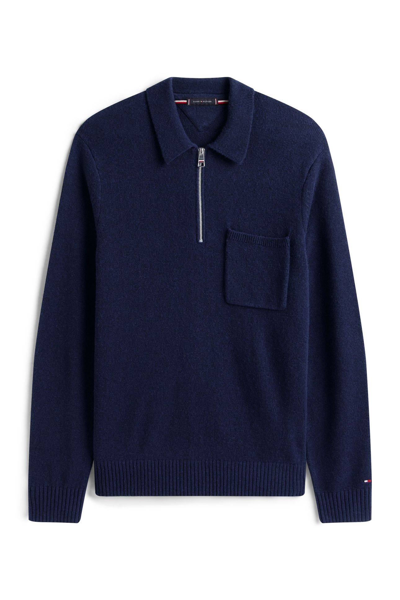 LAMBSWOOL ZIP POLO DESERT SKY 4