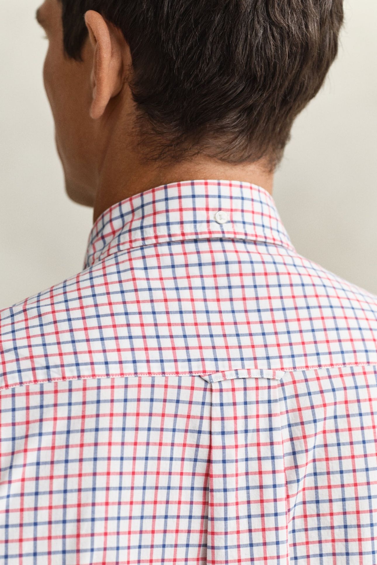 REG CLASSIC POPLIN CHECK ROSE RED 5