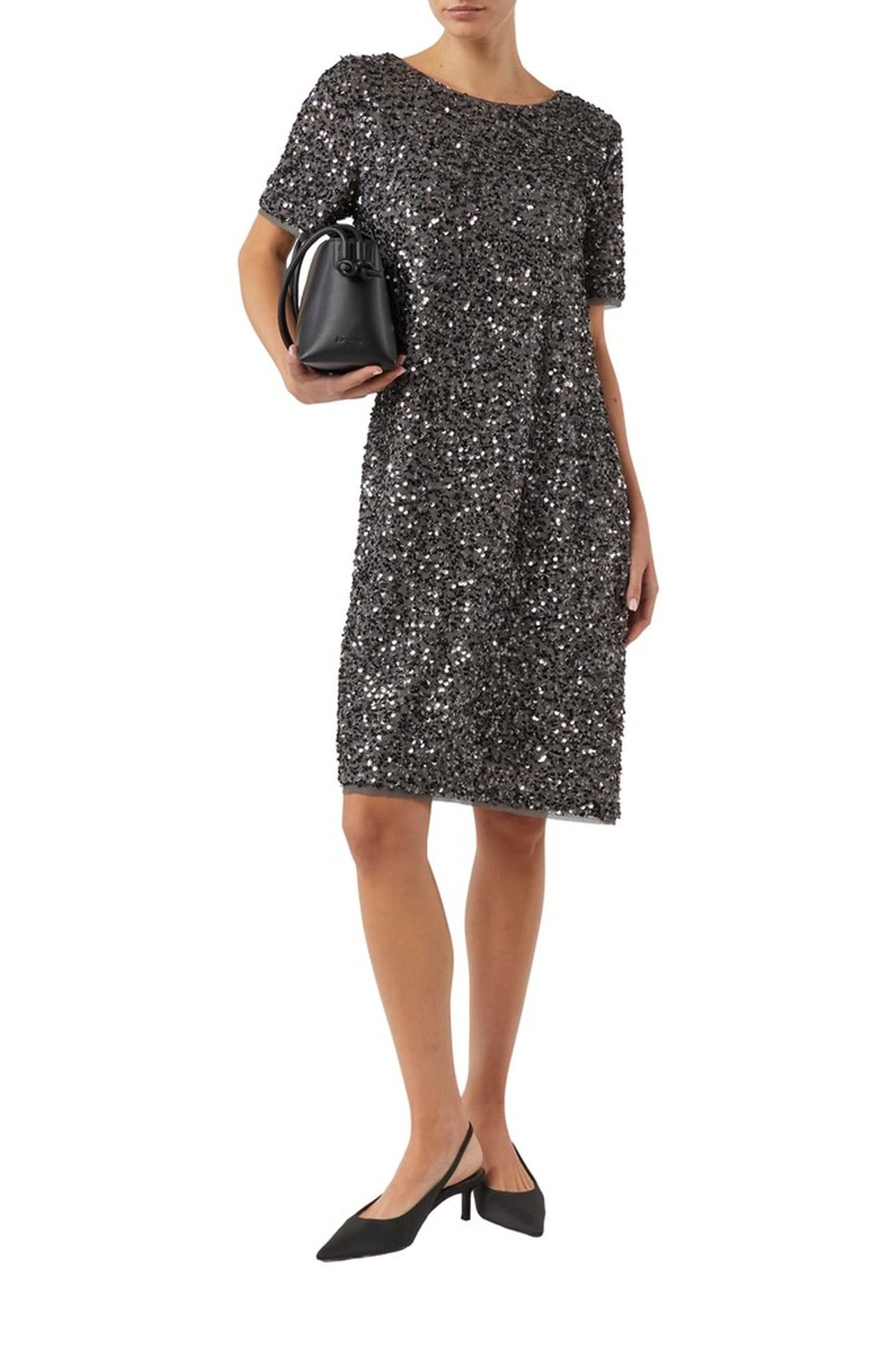 COMMA DRESSES GREY/BLACK 4