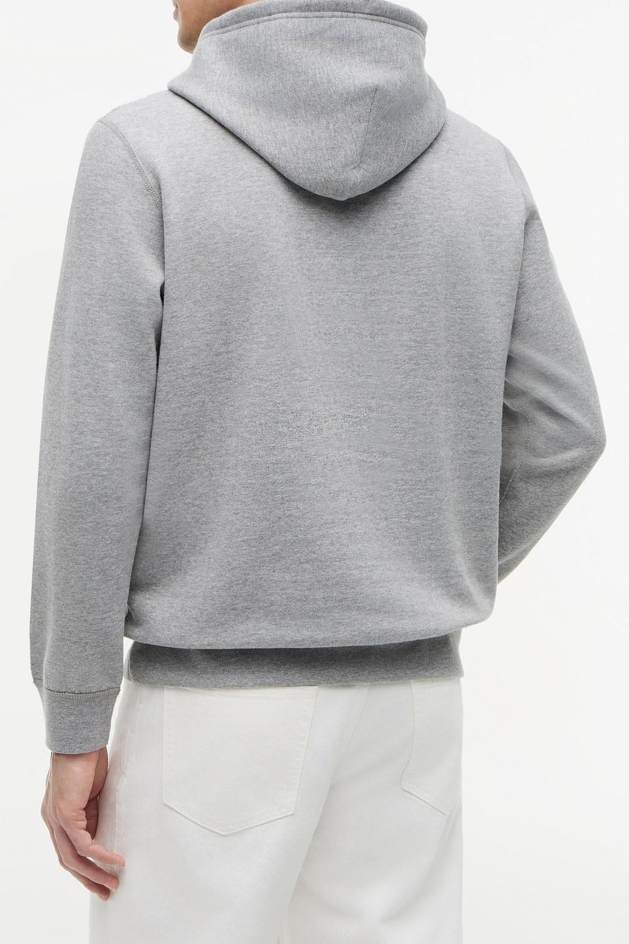 ESSENTIAL FLEECE HOODIE MEDIUM GREY HEATHER 2