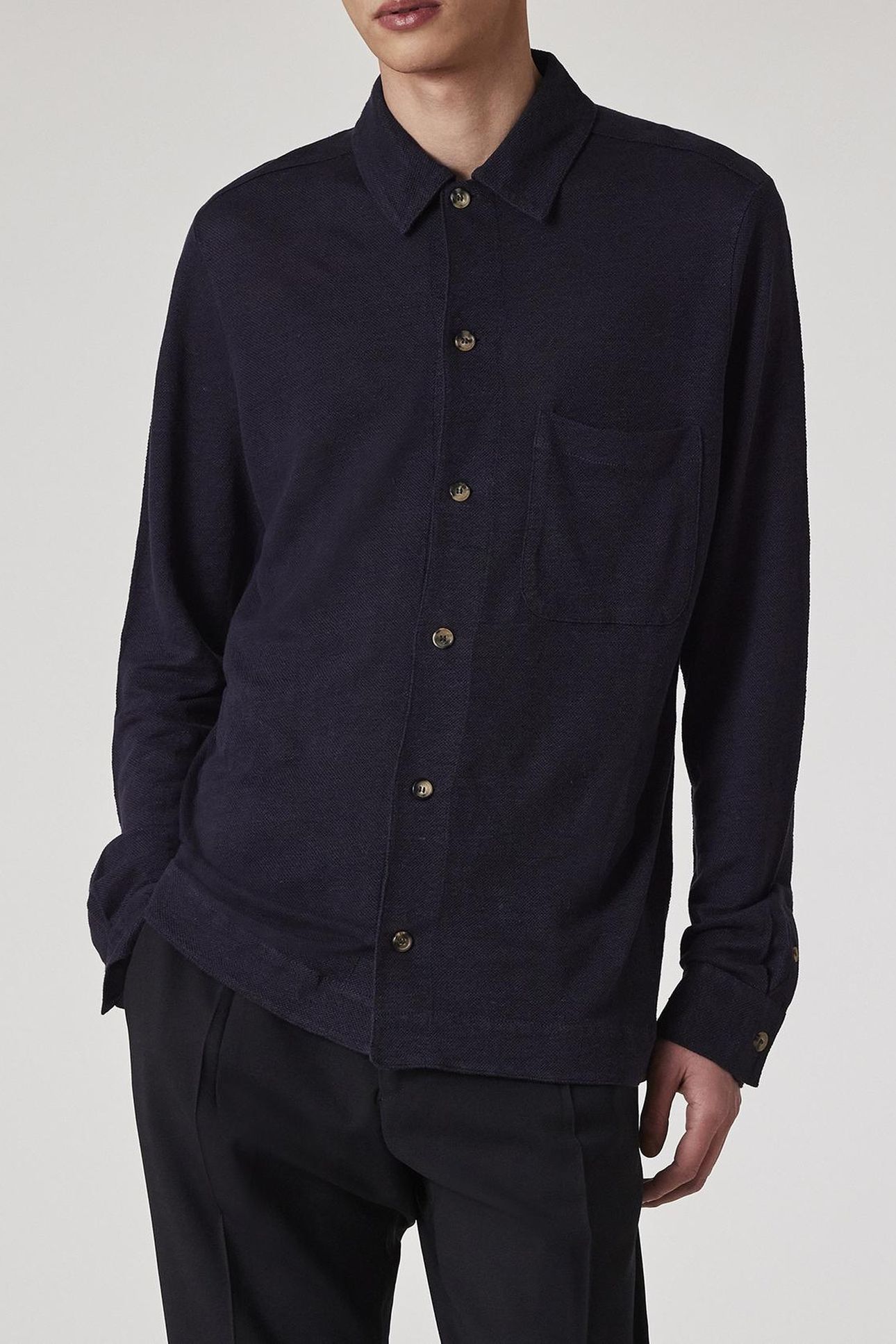 MENS JERSEY SHIRT VERY DARK NAVY 1