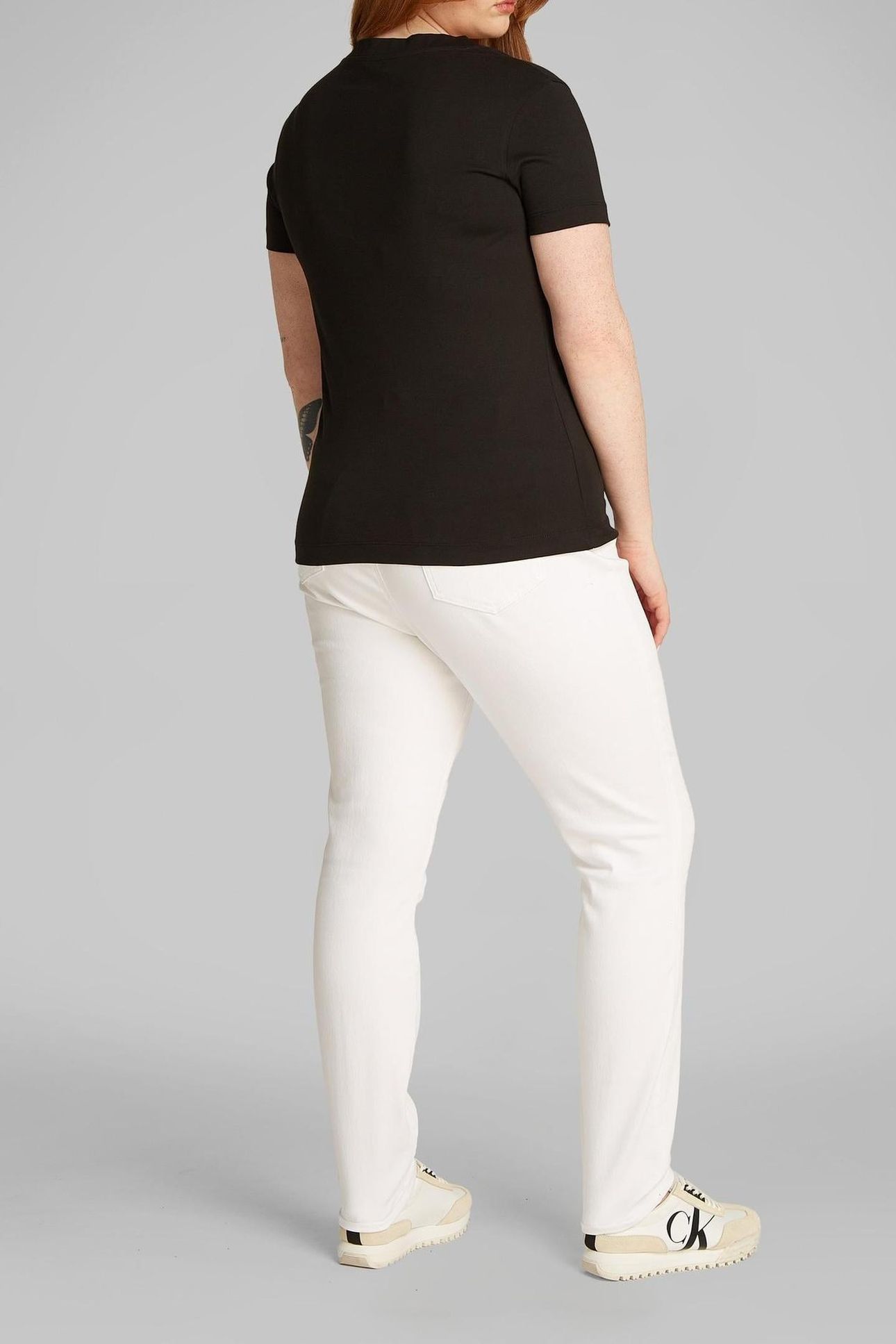 PLUS 2-PACK MONOLOGO TEE MOONBEAM/BLACK 3