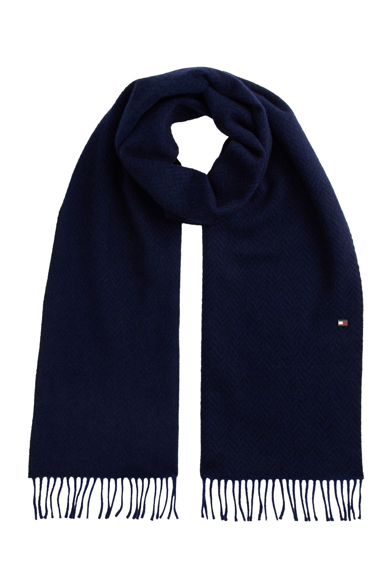 TH RWB HERRINGBONE SCARF SPACE BLUE 1