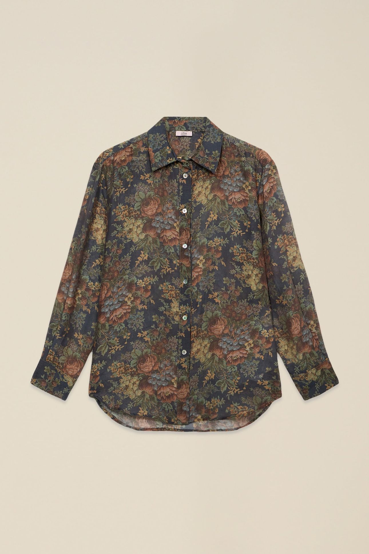 FLORAL PATTERN SHIRT BLUE 3
