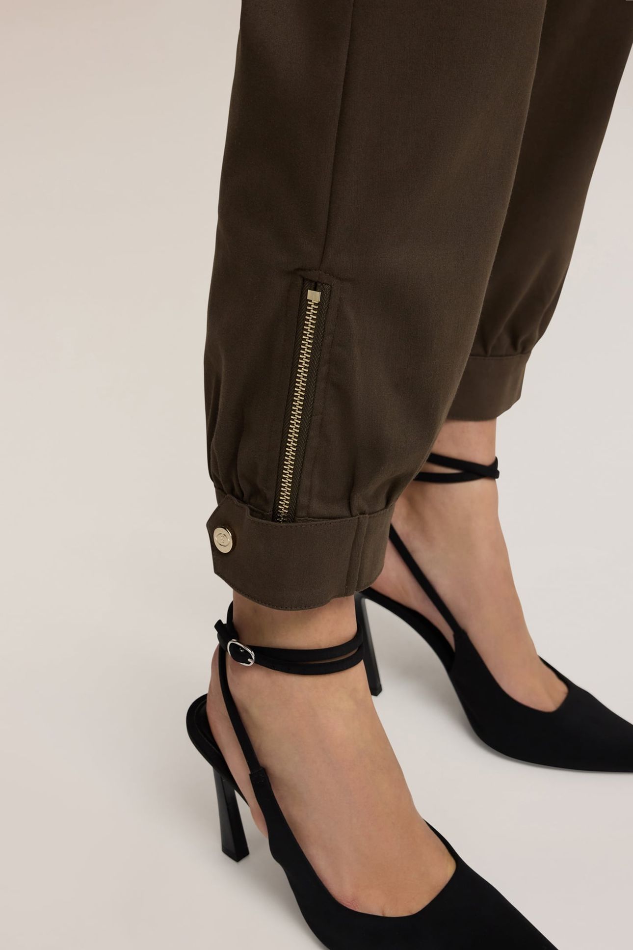 BAGGY PANTS IN TWILL FABRIC MILITARY GREEN 5
