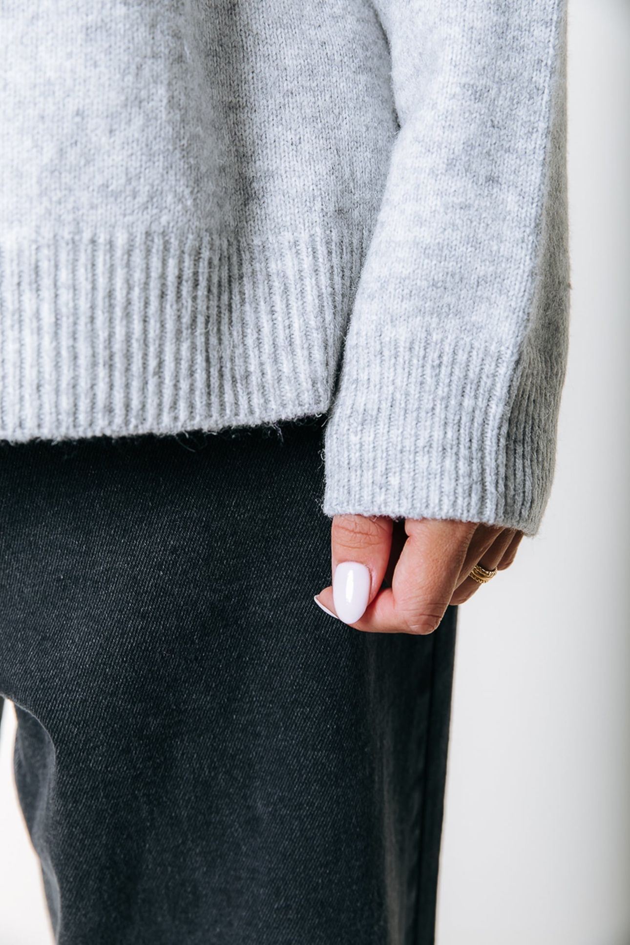 KNIT HOODIE REBEL LIGHT GREY MELANGE 6