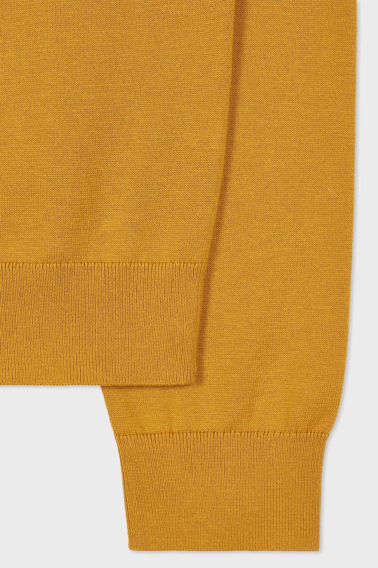 MENS SWEATER CREW NECK ZEB BAD OCHRE YELLOW 5