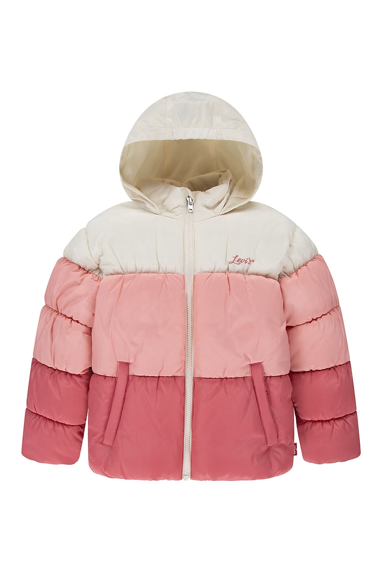 GIRLS COLOR BLOCK PUFFER RAPTURE ROSE 7