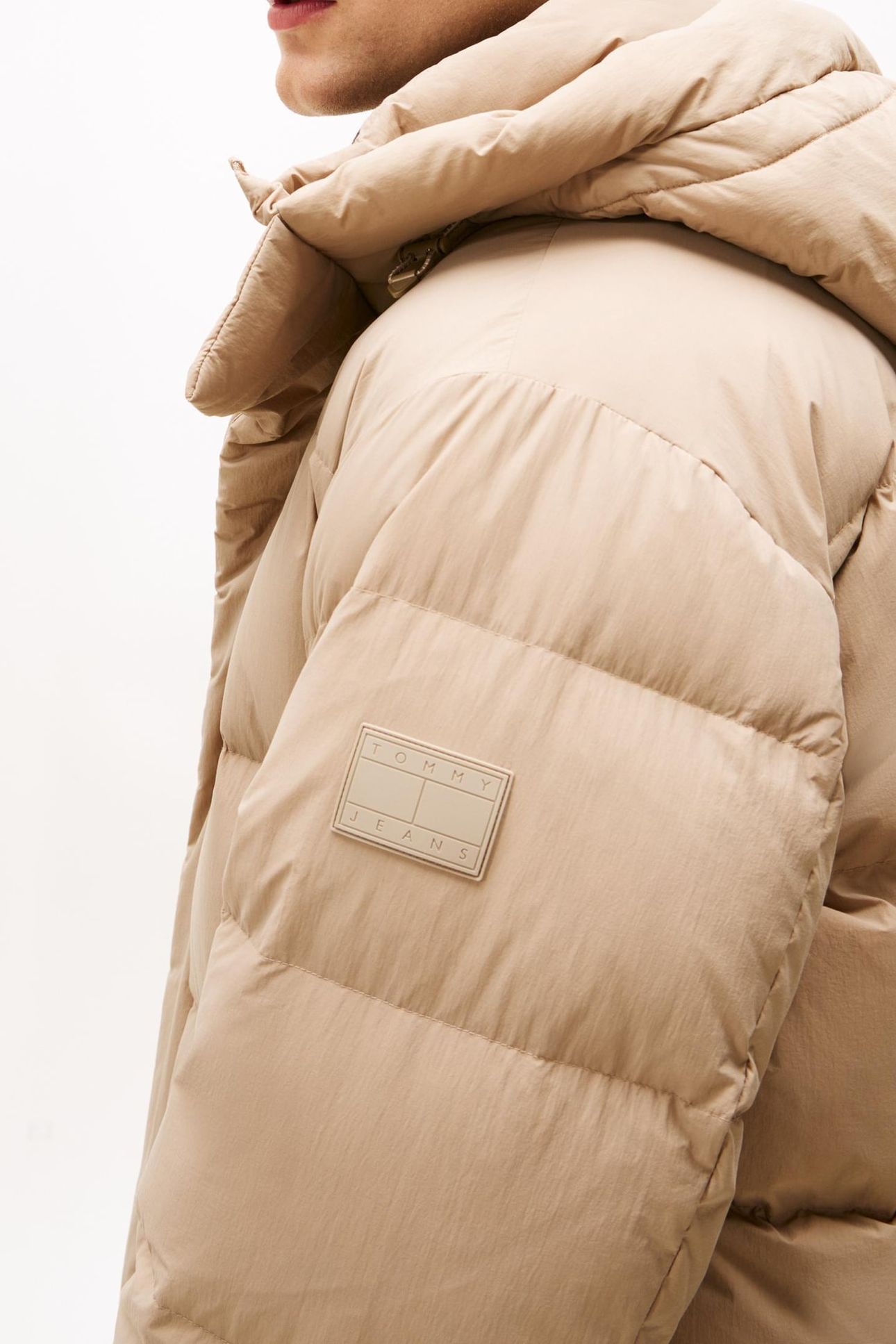 TJM HOODED DOWN PUFFER COASTAL TAUPE 5
