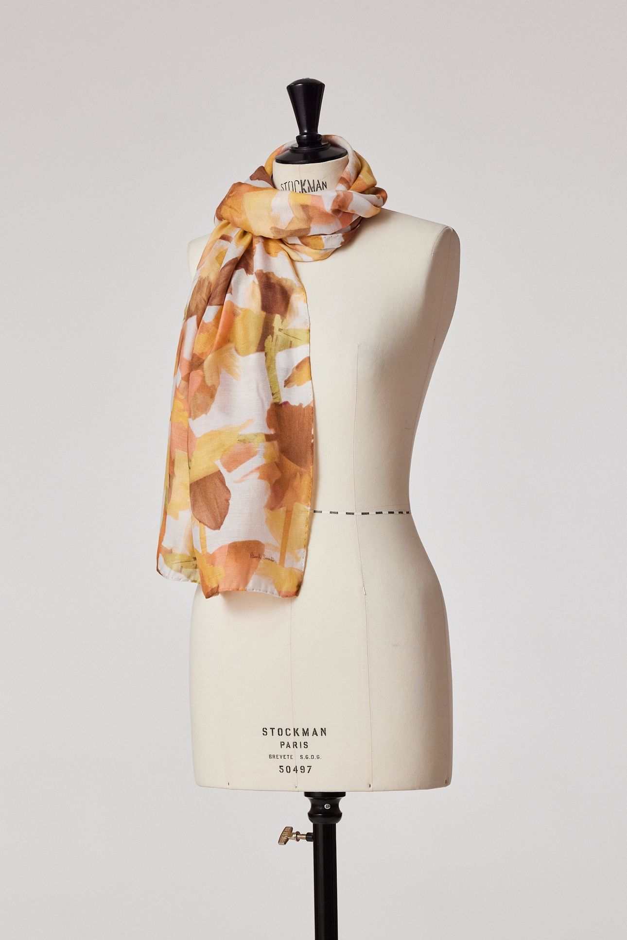 WOMEN SCARF PAINT FLORAL LIGHT PURPLE 3